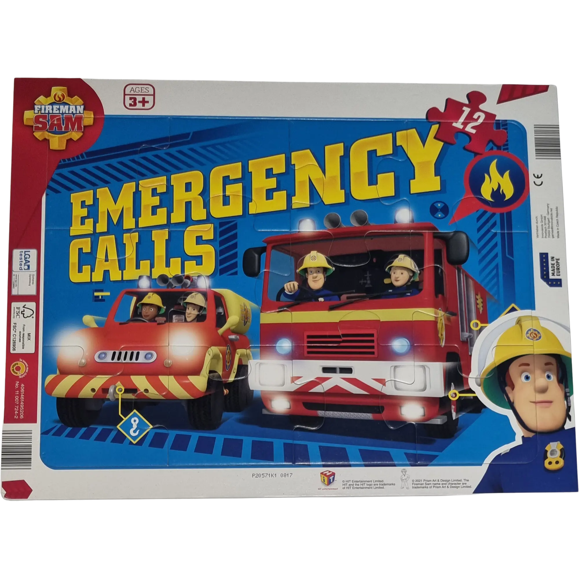 Innovakids Rahmenpuzzle Feuerwehrmann Fireman Sam 12 Teile Emergency calls