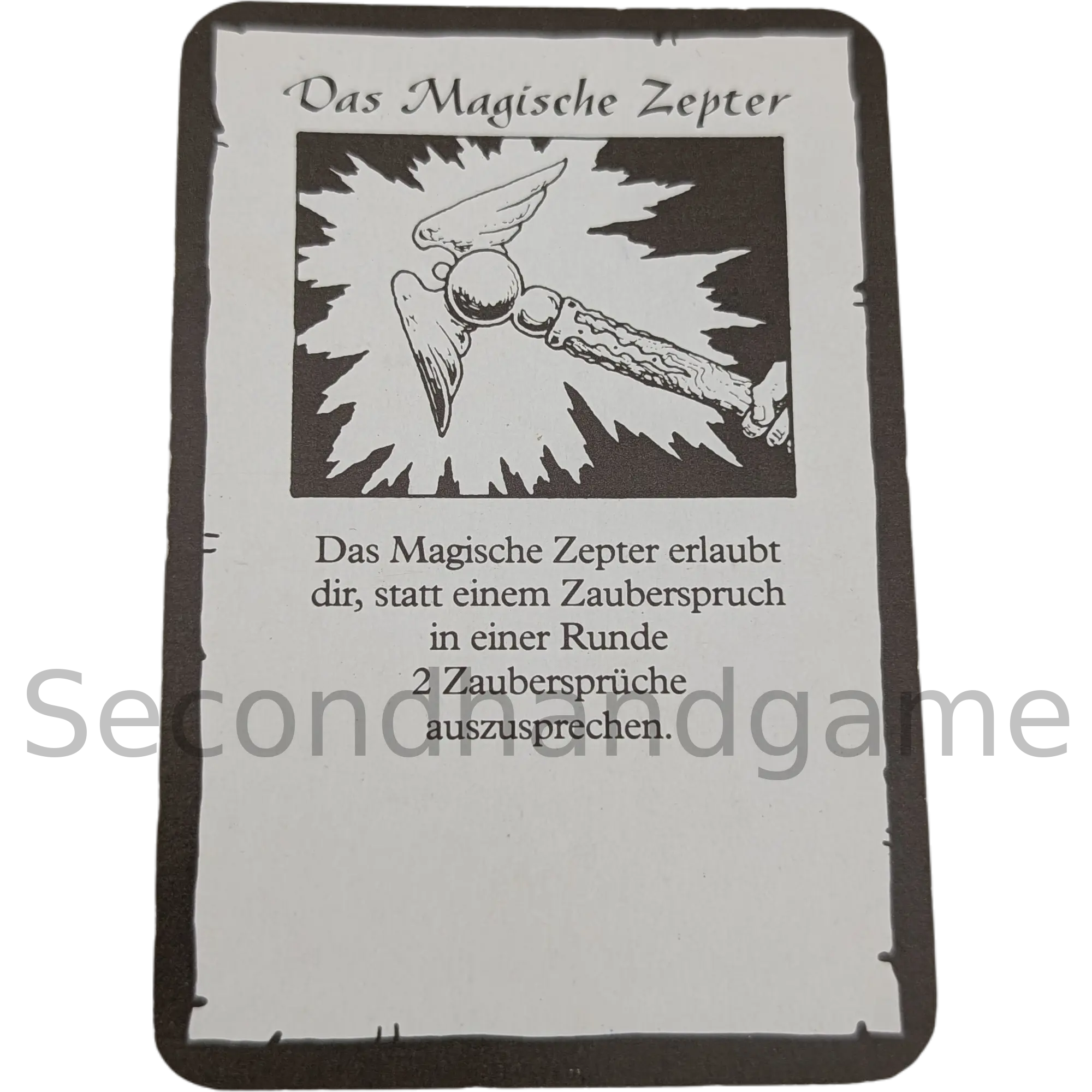 MB Hero Quest Master Beutekarte Das Magische Zepter