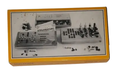 3D Holzspiel Spielekiste 3 Spiele in einer Kiste