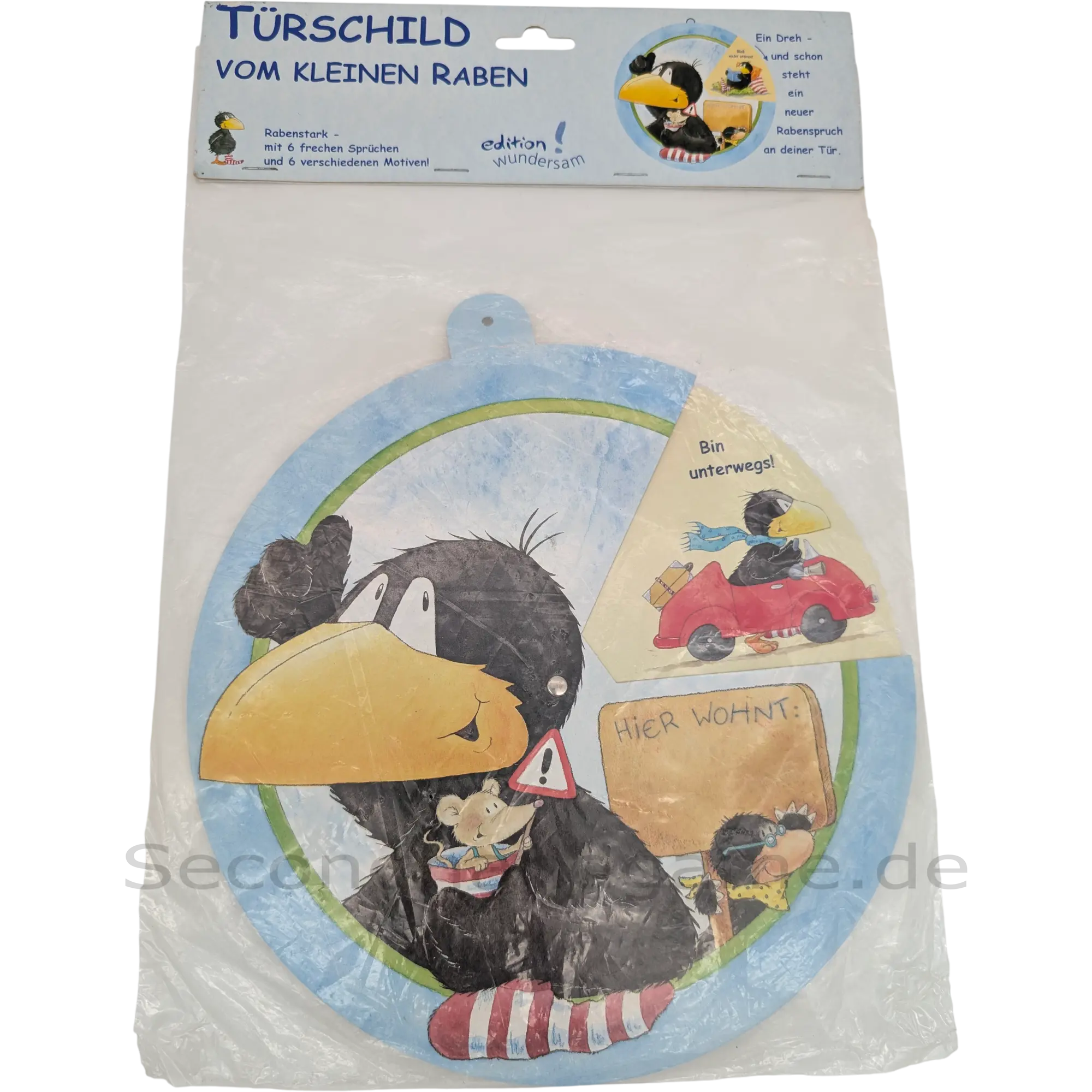 Esslinger Verlag Türschild vom kleinen Raben Socke, ab 3 Jahren