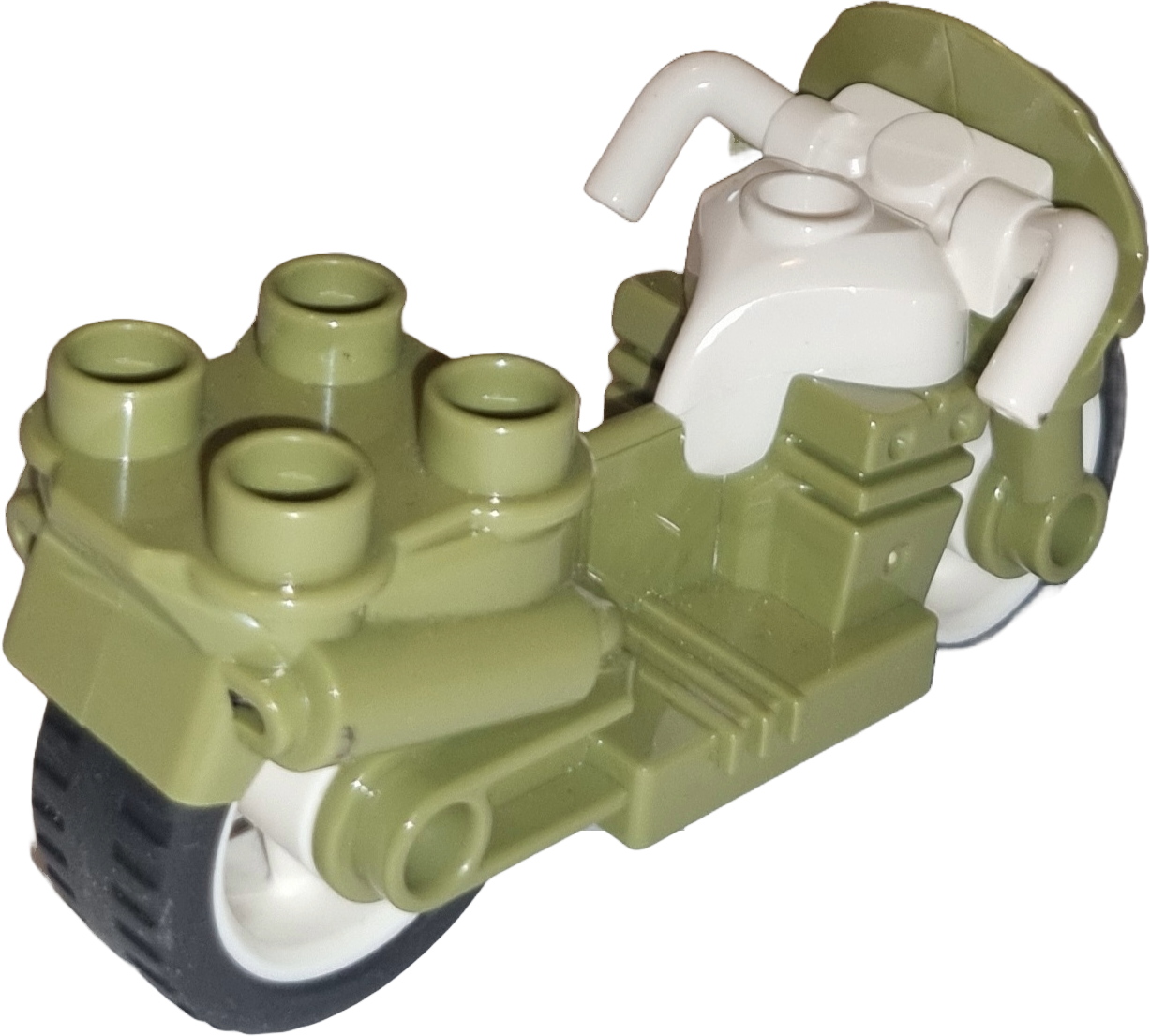 Lego Duplo Motorrad Mofa Kaki Farben 