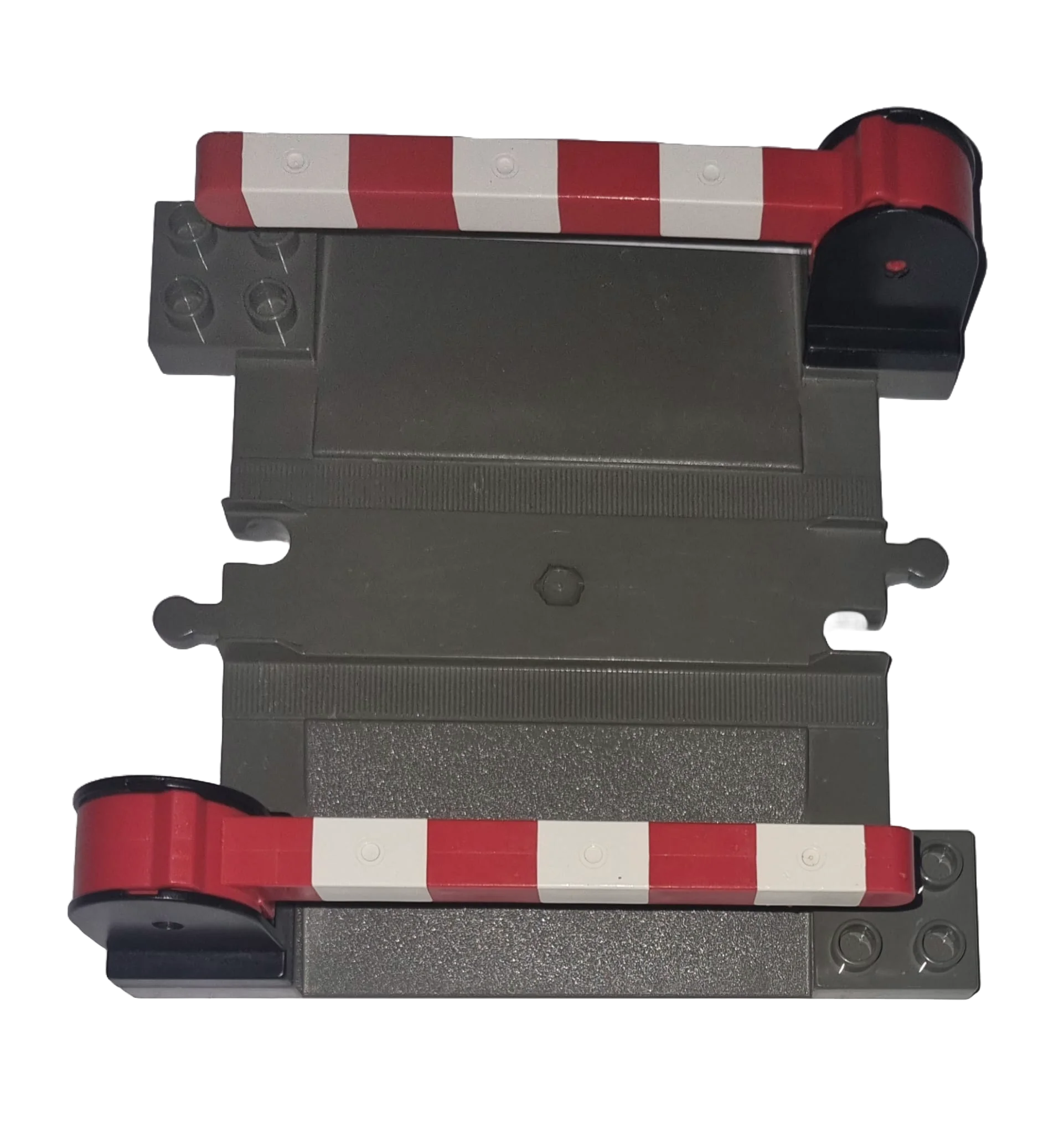 Lego Duplo Schiene Bahnübergang Schranke Schwarz Rot Weiß