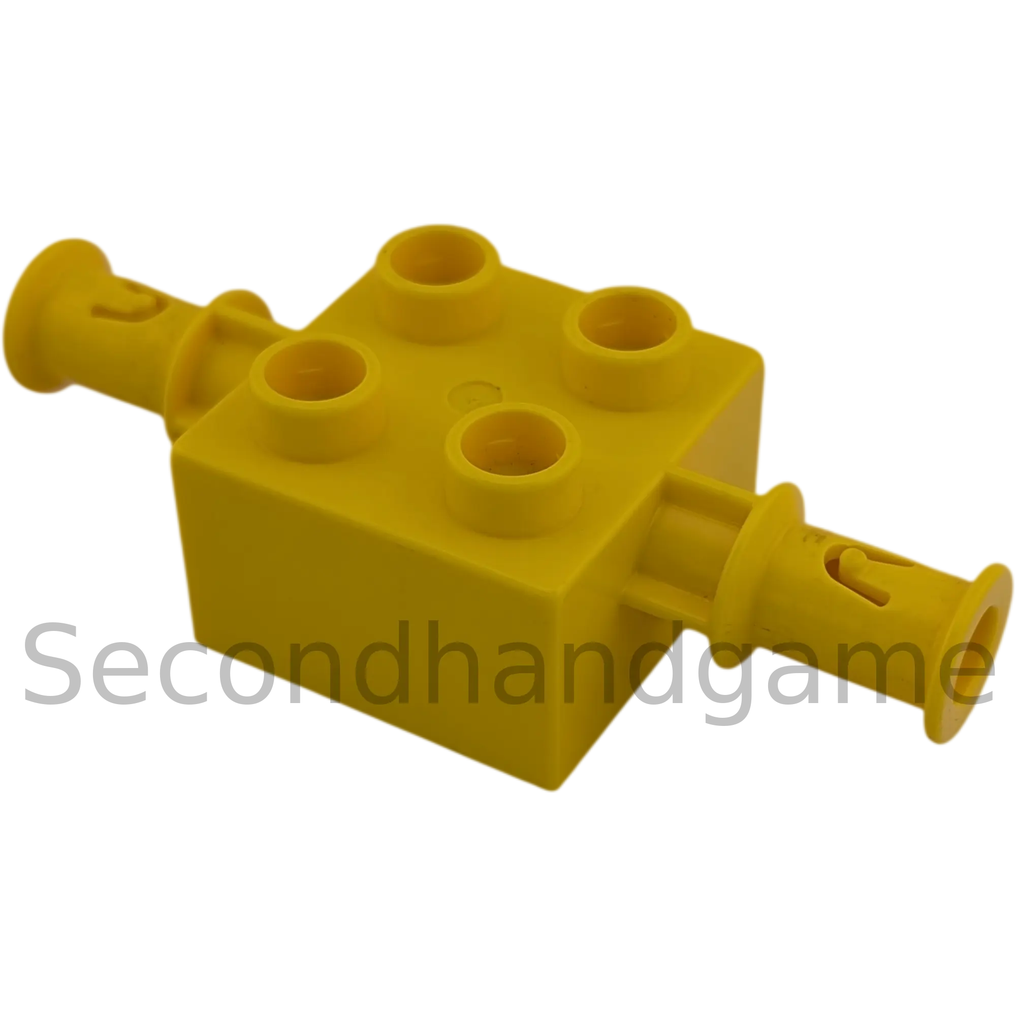 Lego Duplo 40637 Stein Gelb mit Arm rechts und links Noppe Pin beidseitig