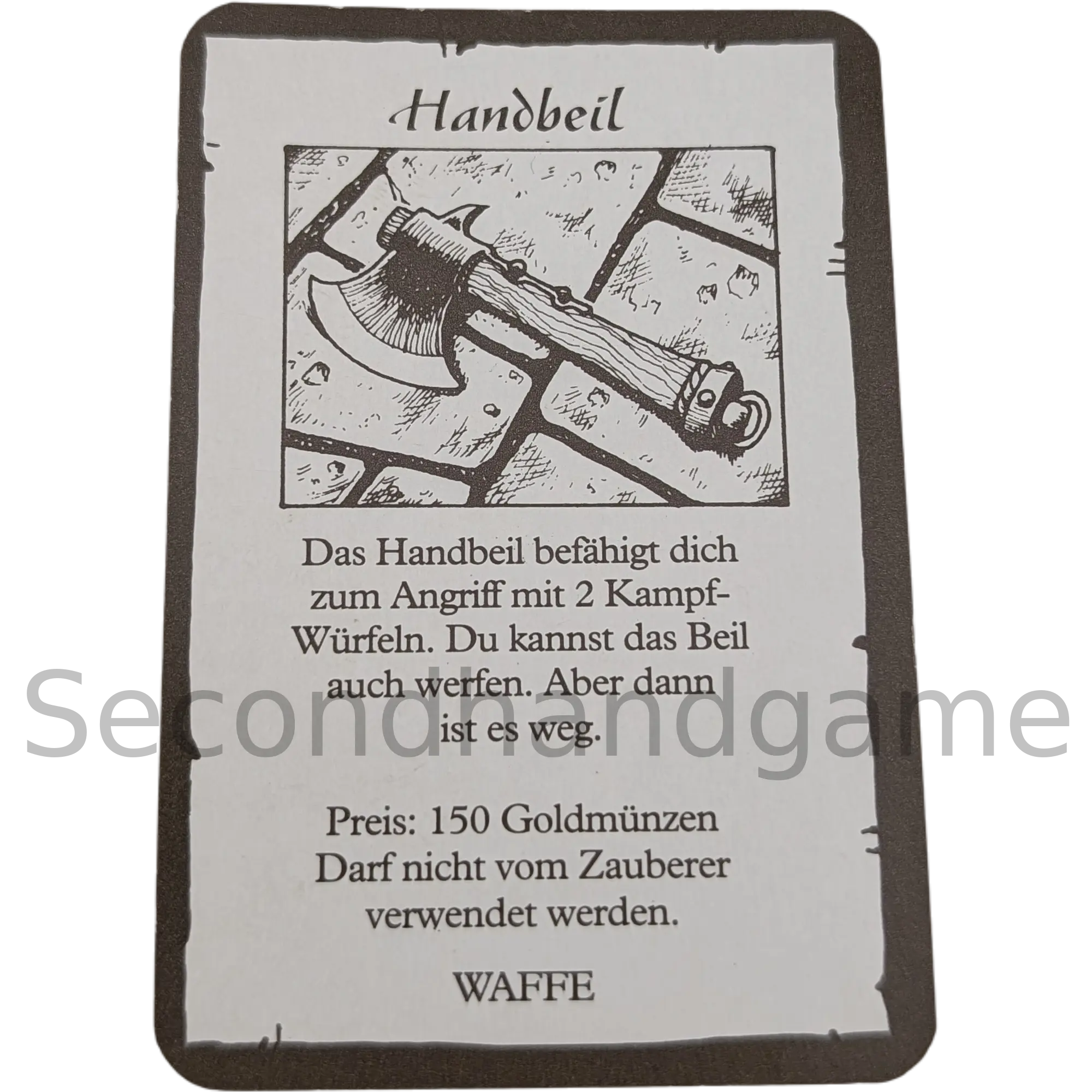 MB Hero Quest Master Ausrüstung Handbeil