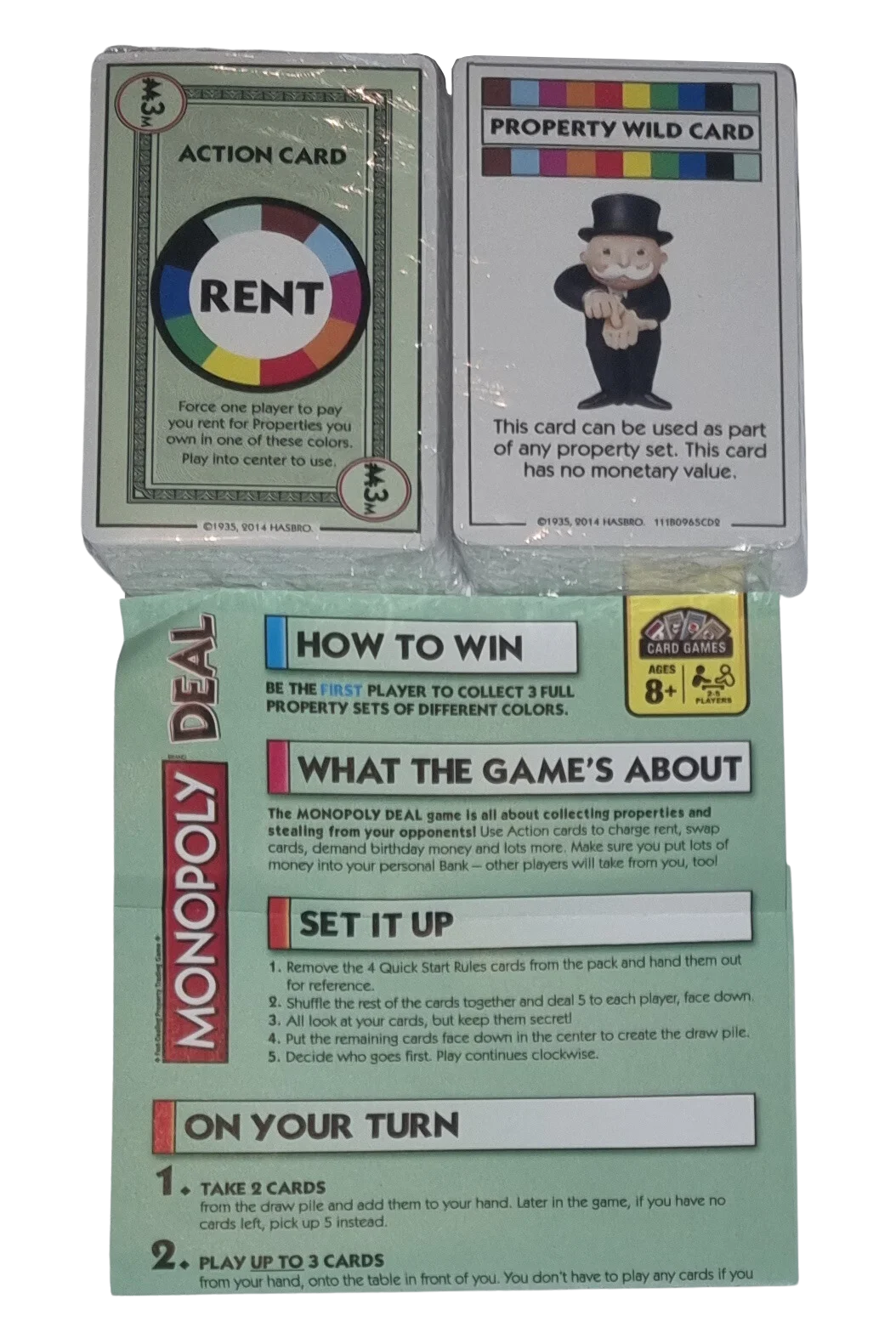 Parker Monopoly Deal Grüne Version Sprache Englisch