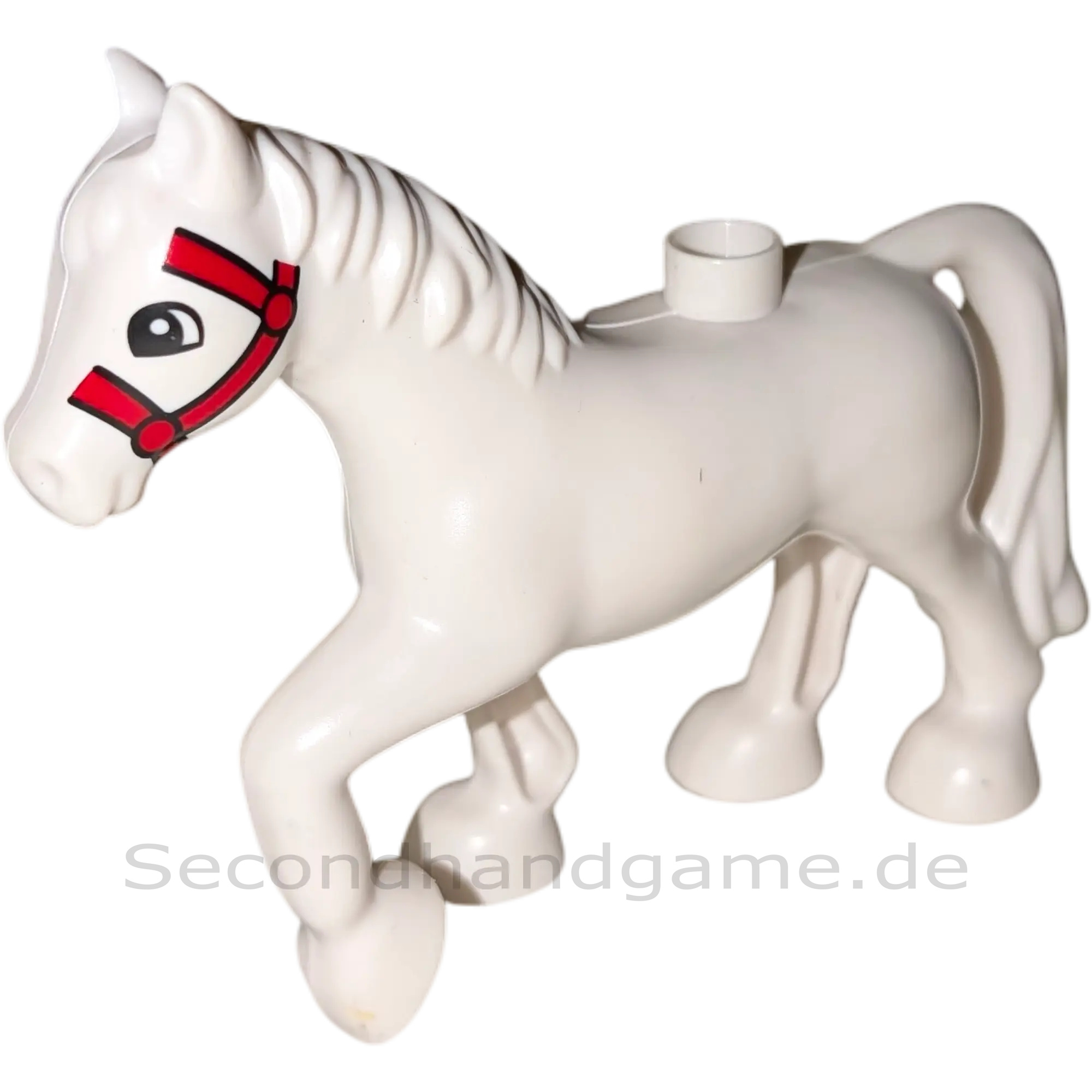 Lego Duplo Pferd Weiß mit Halfter