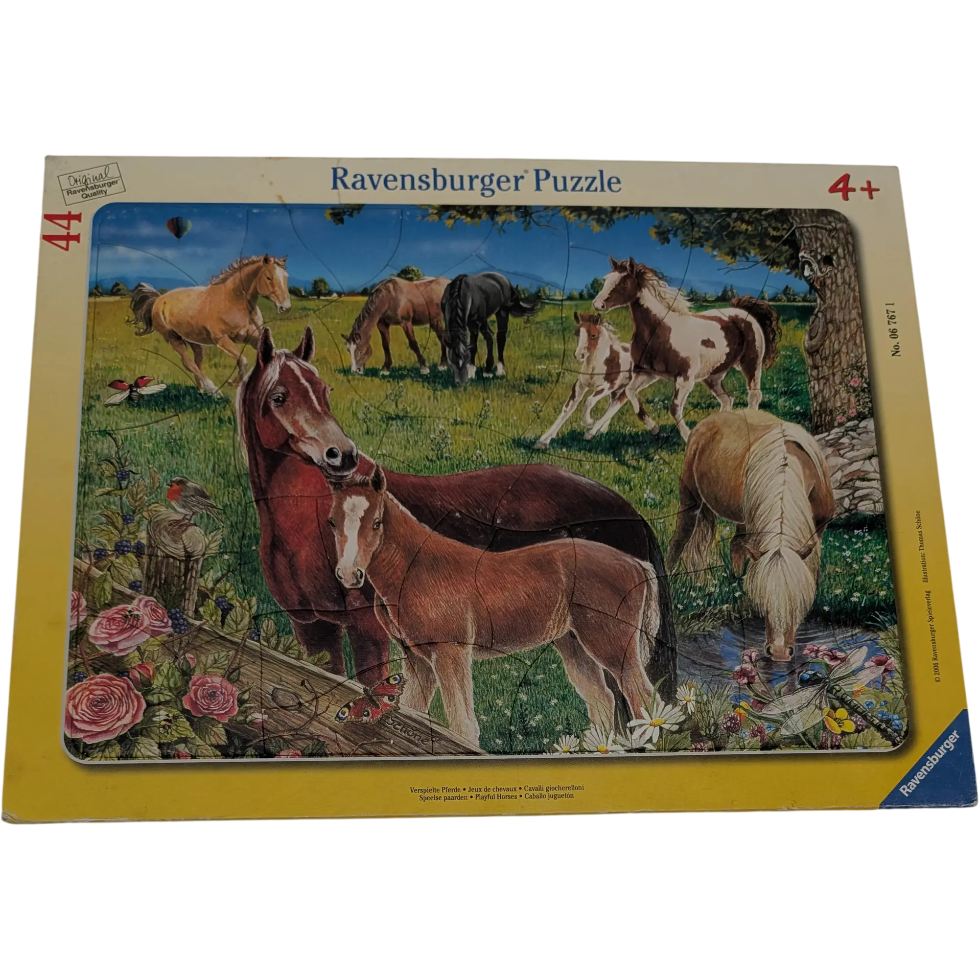 Ravensburger Rahmenpuzzle 44 Teile 067671 Verspielte Pferde
