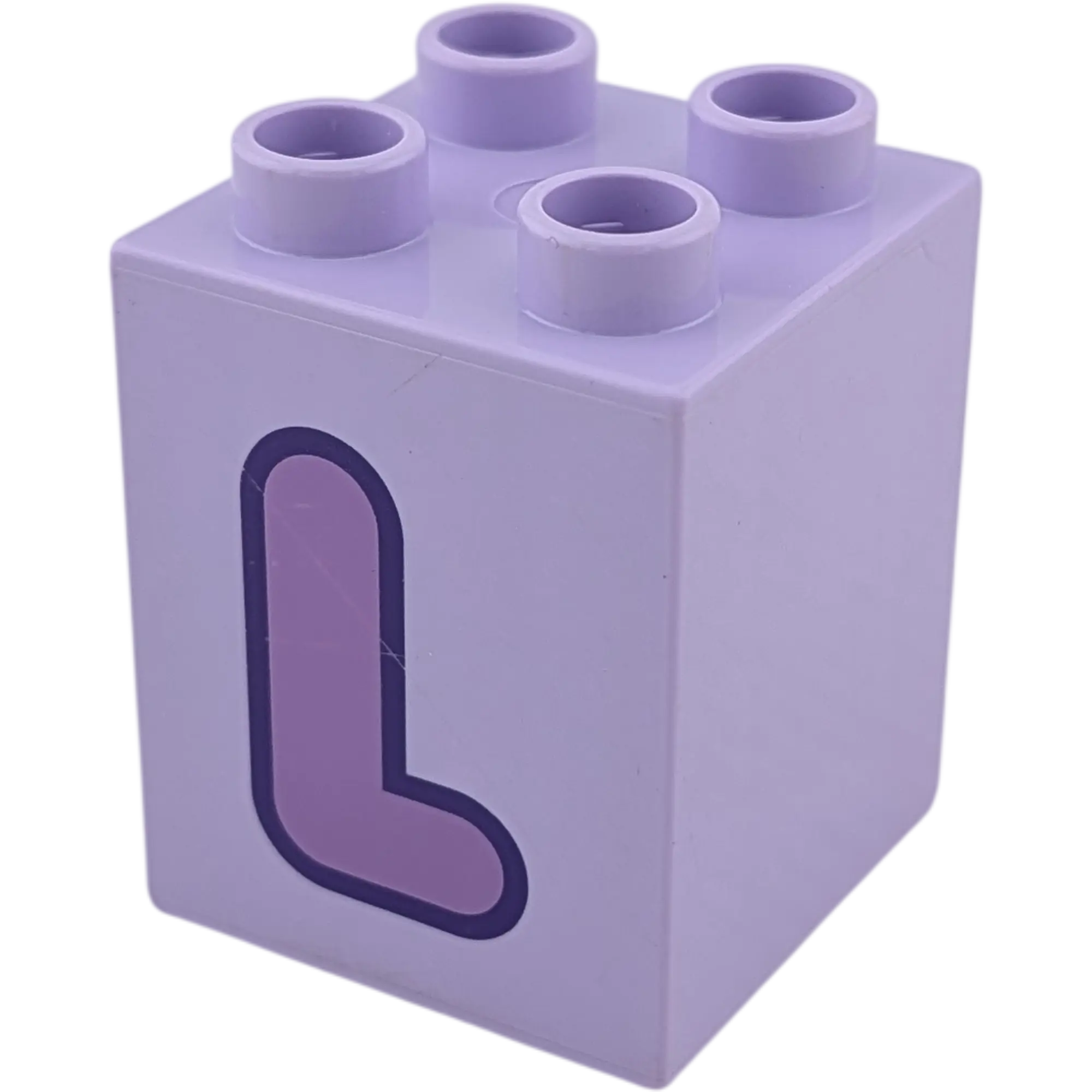 Lego Duplo 2x2x2 Stein Helllila Buchstabe L Lila