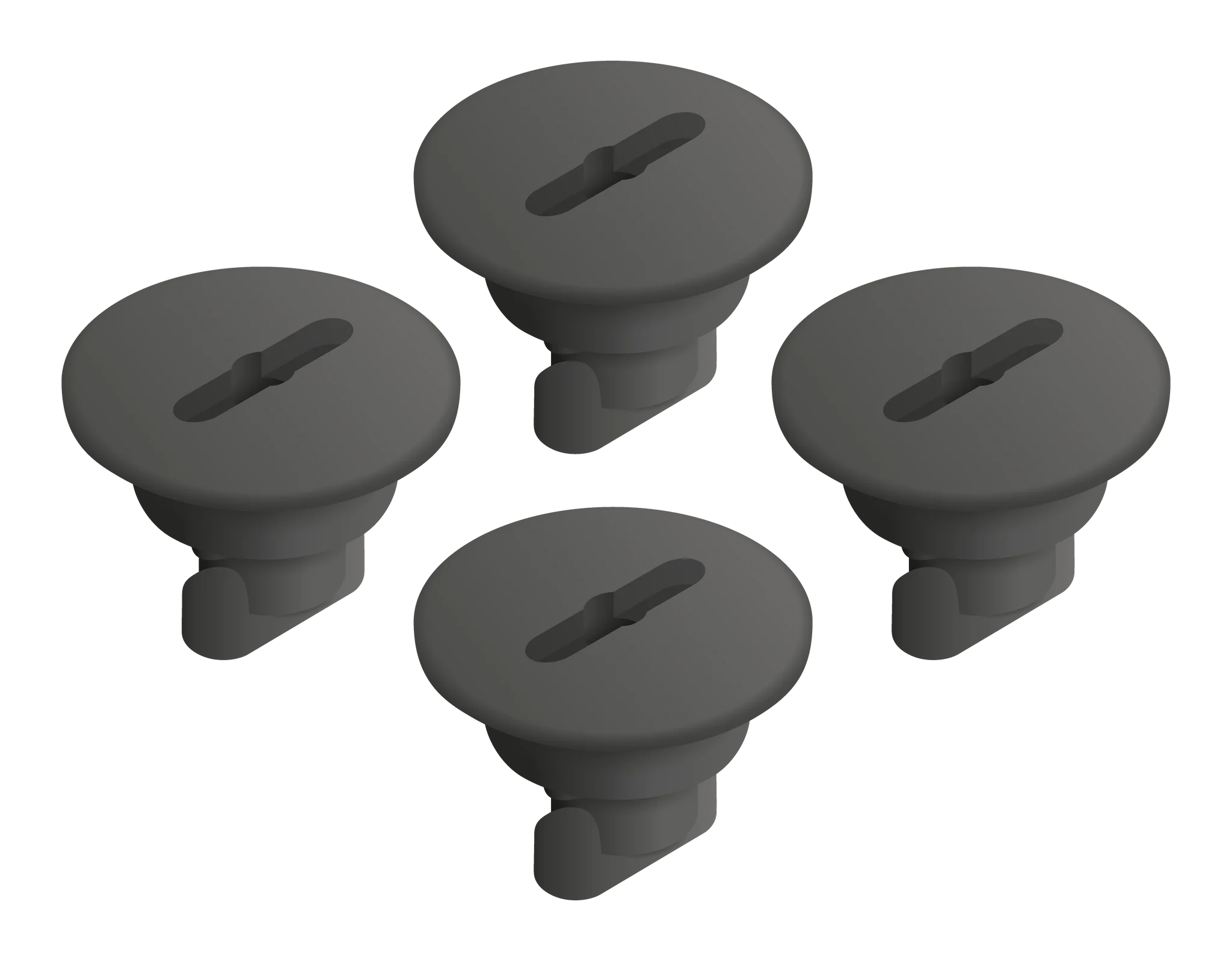 QUADRO Plattenschrauben Schwarz 4 Stück