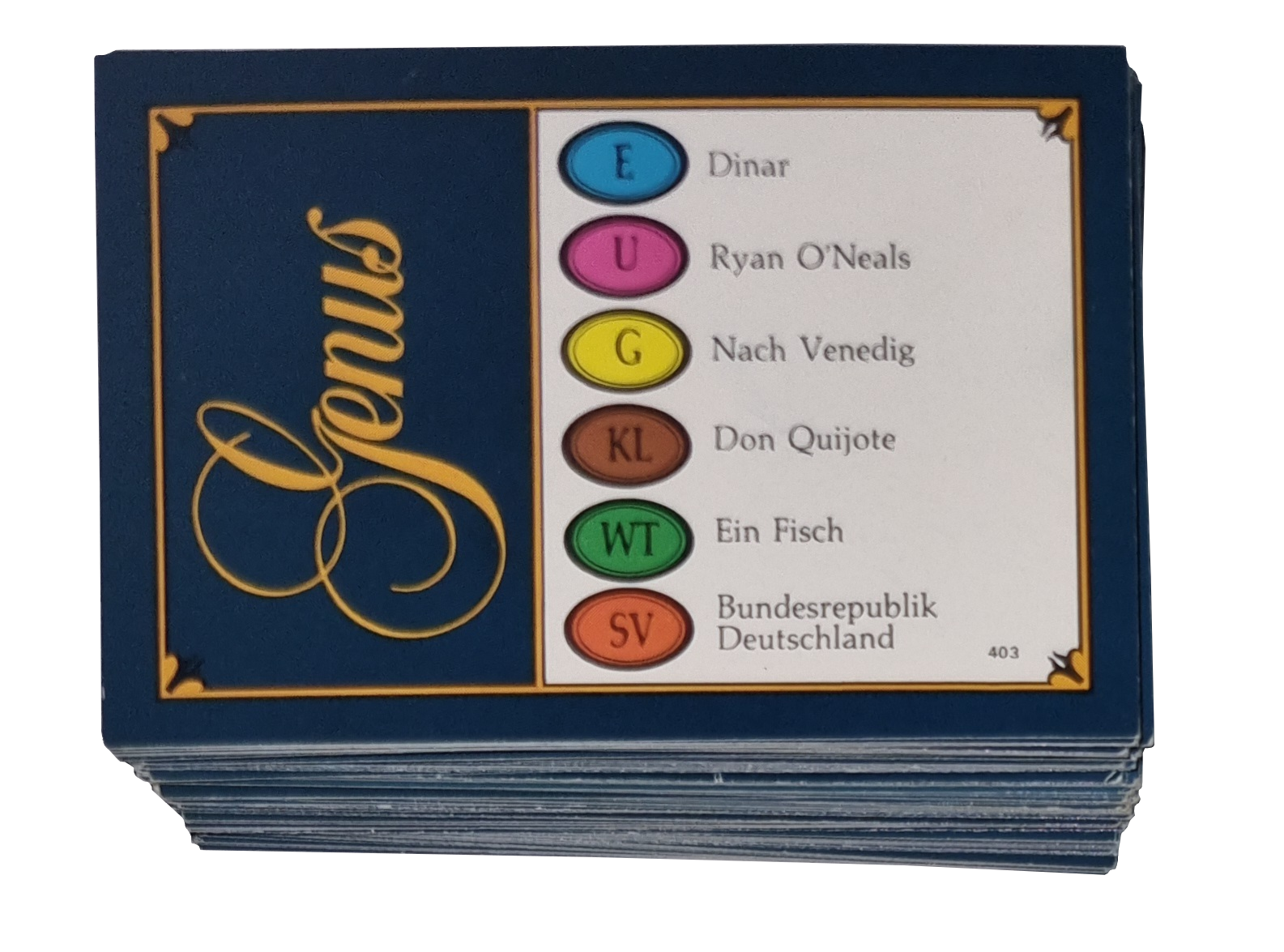 Parker Trivial Pursuit Genus Zusatz Karten