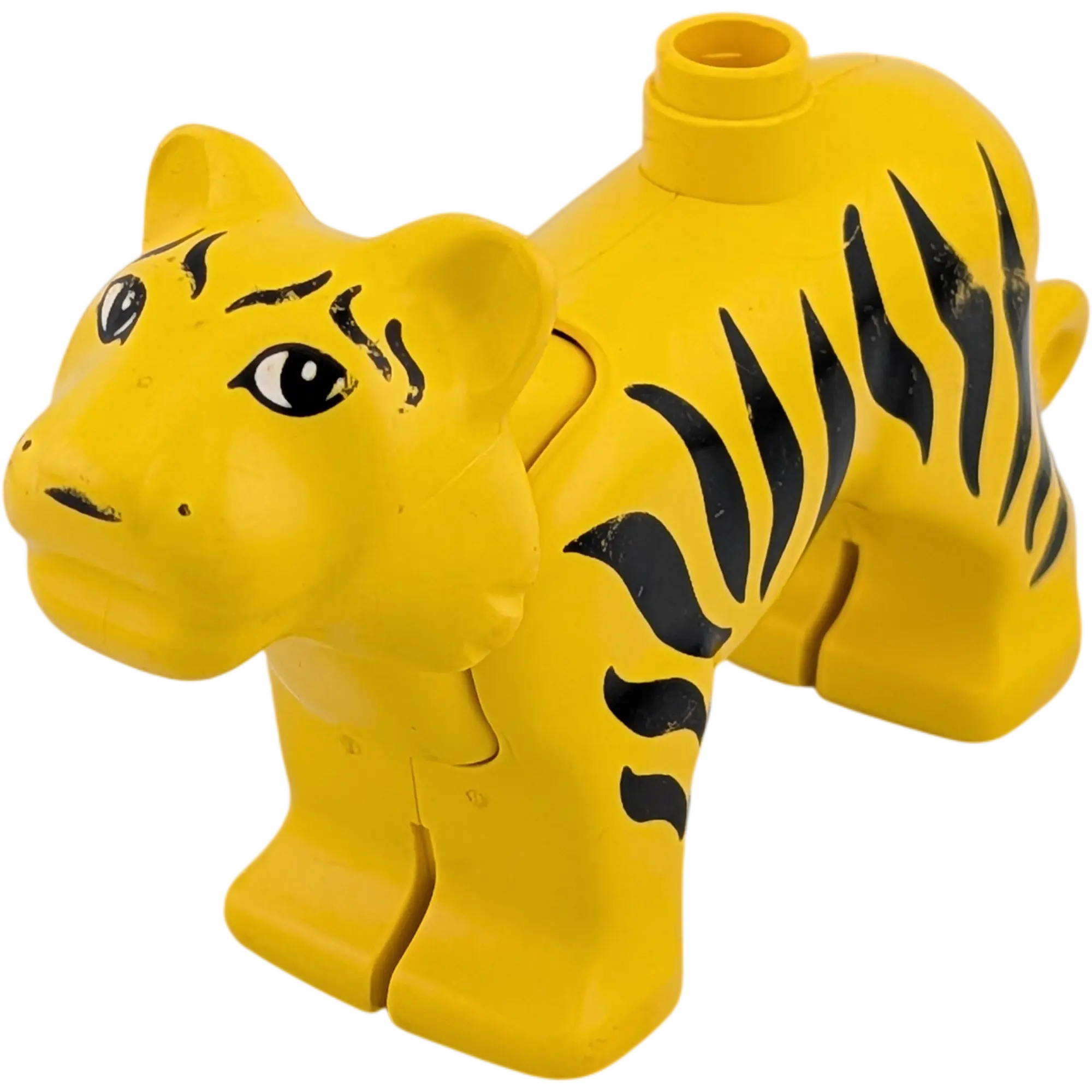 Lego Duplo 229J6 Tiger groß Gelb schwarze Streifen mit beweglichem Kopf