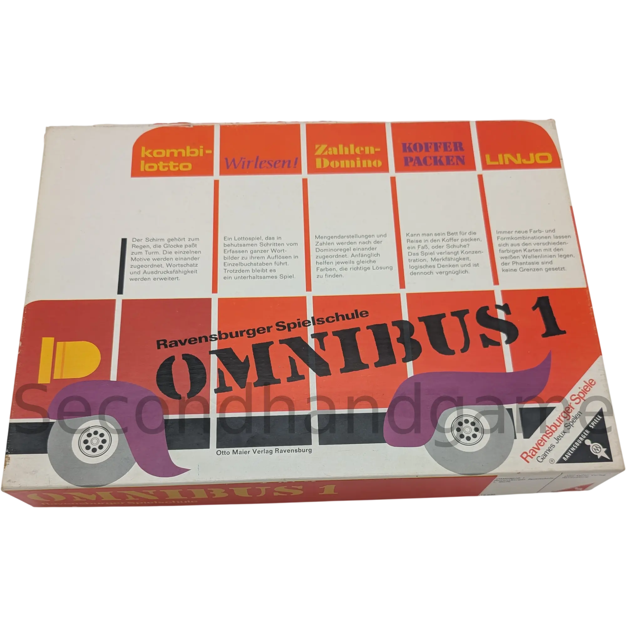 Ravensburger Spieleschule Wir lesen! Kombilotto, Koffer packen uvm. Omnibus 1