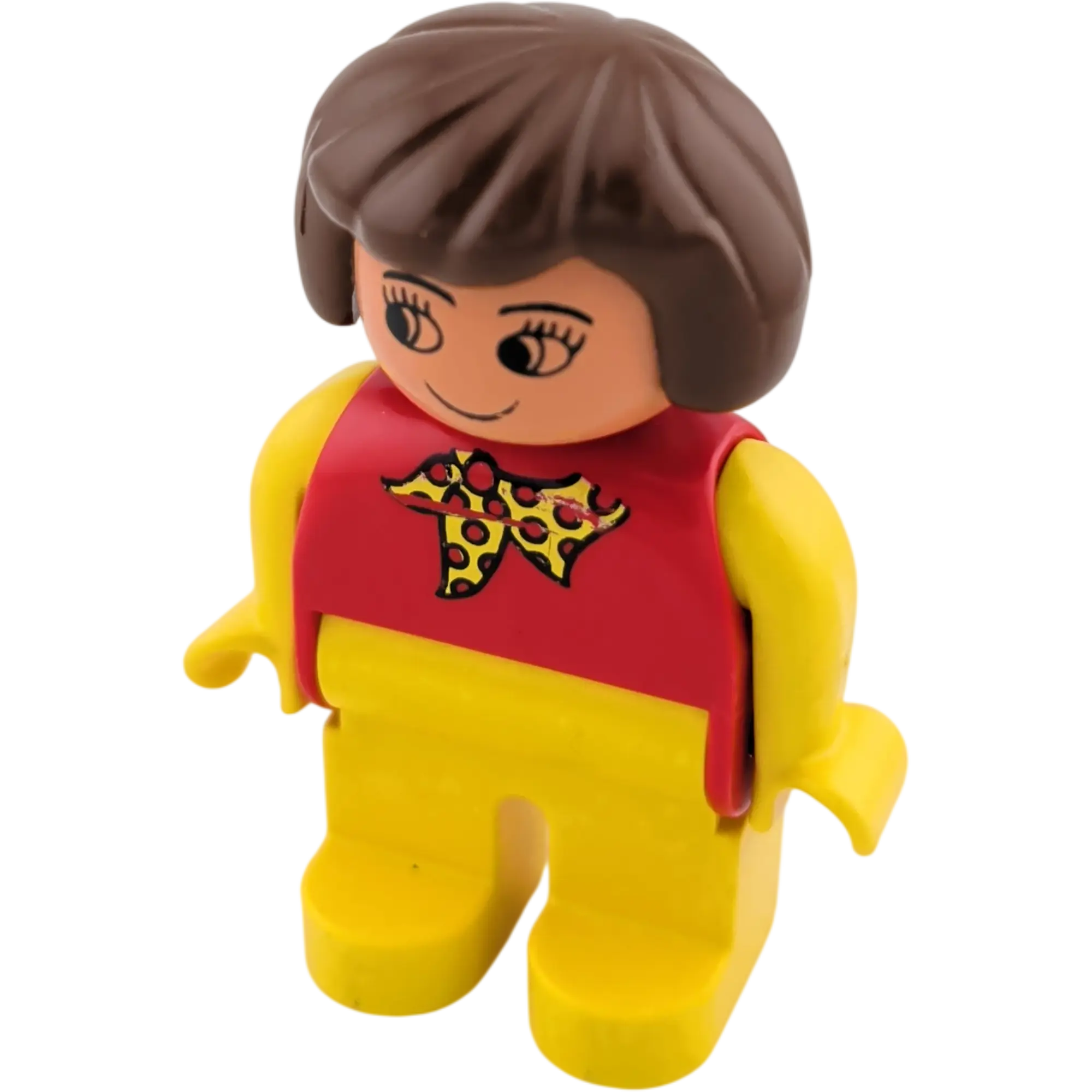 Lego Duplo 47394 Frau braune Haare mit Halstuch Gelb Rot B-Ware