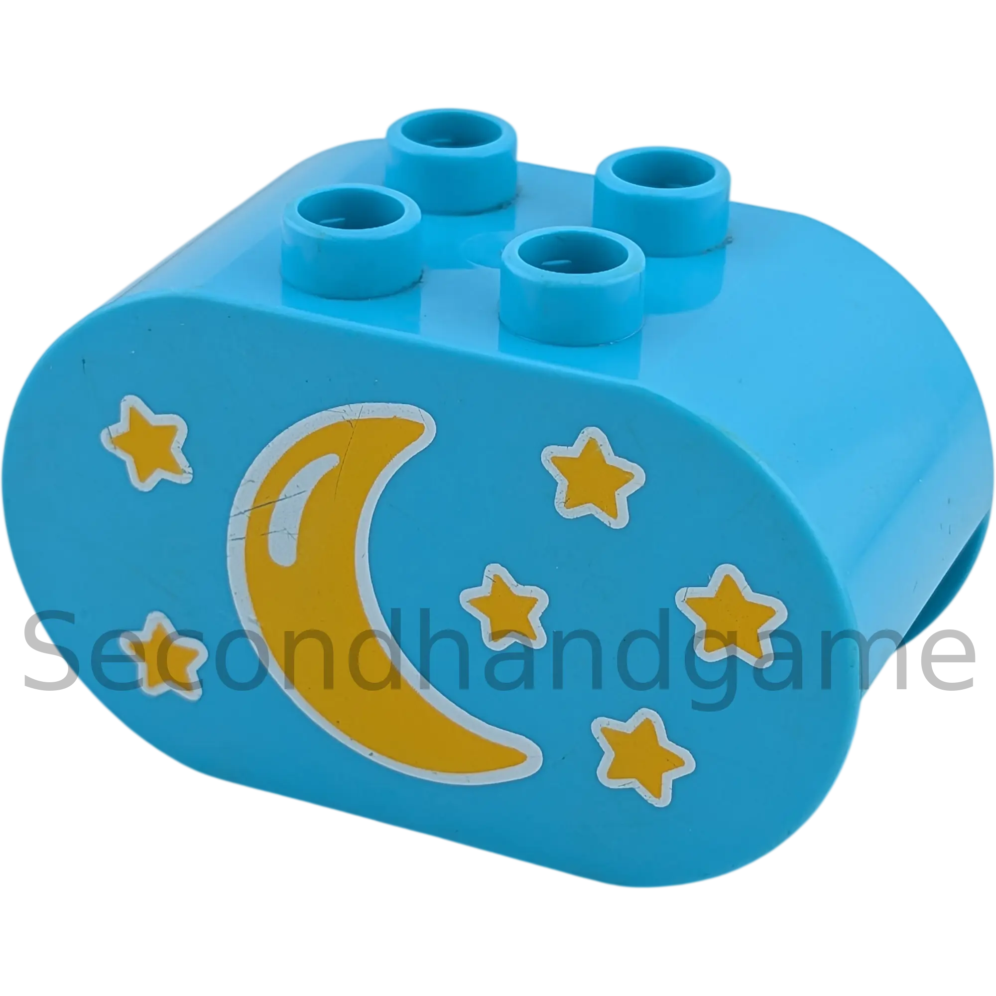 Lego Duplo Stein 2x4x2 abgerundet Wendestein Mond und Sterne / Sonne