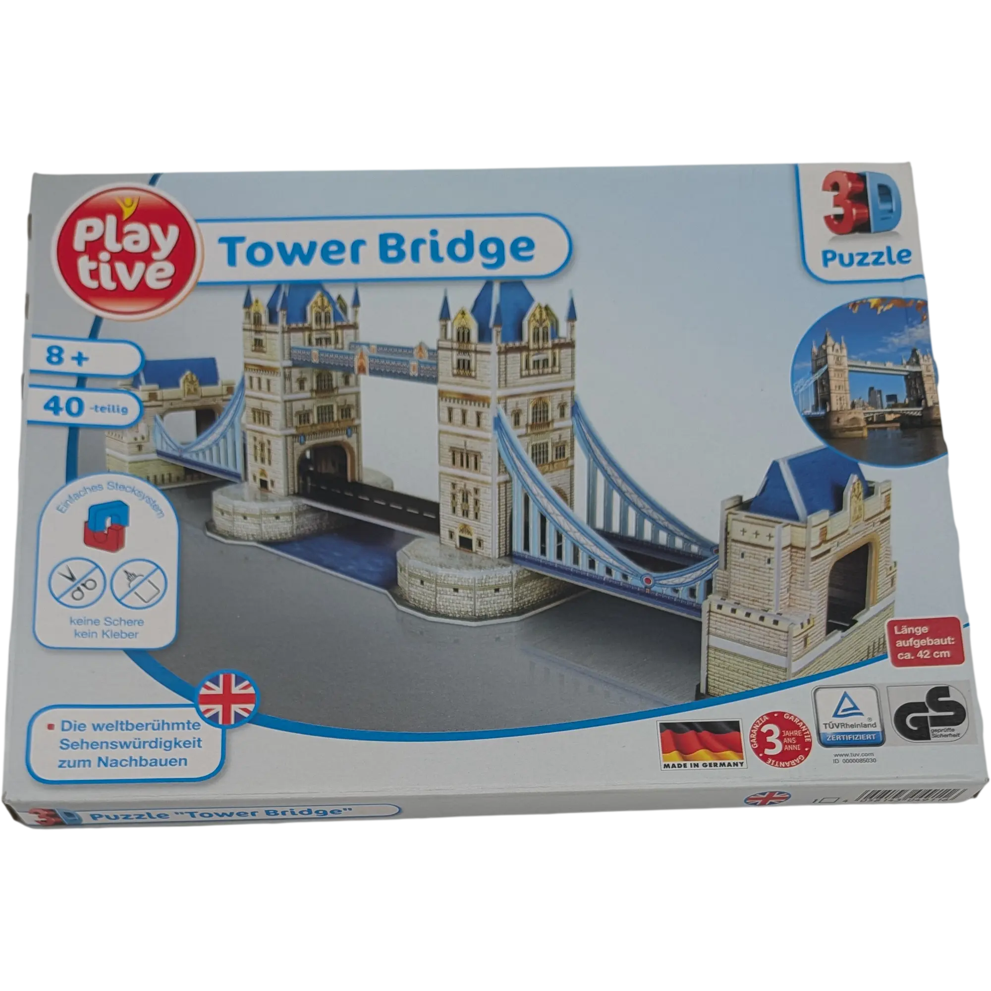 Playtive Tower Bridge 3D Puzzle ab 8 Jahre 40 Teile