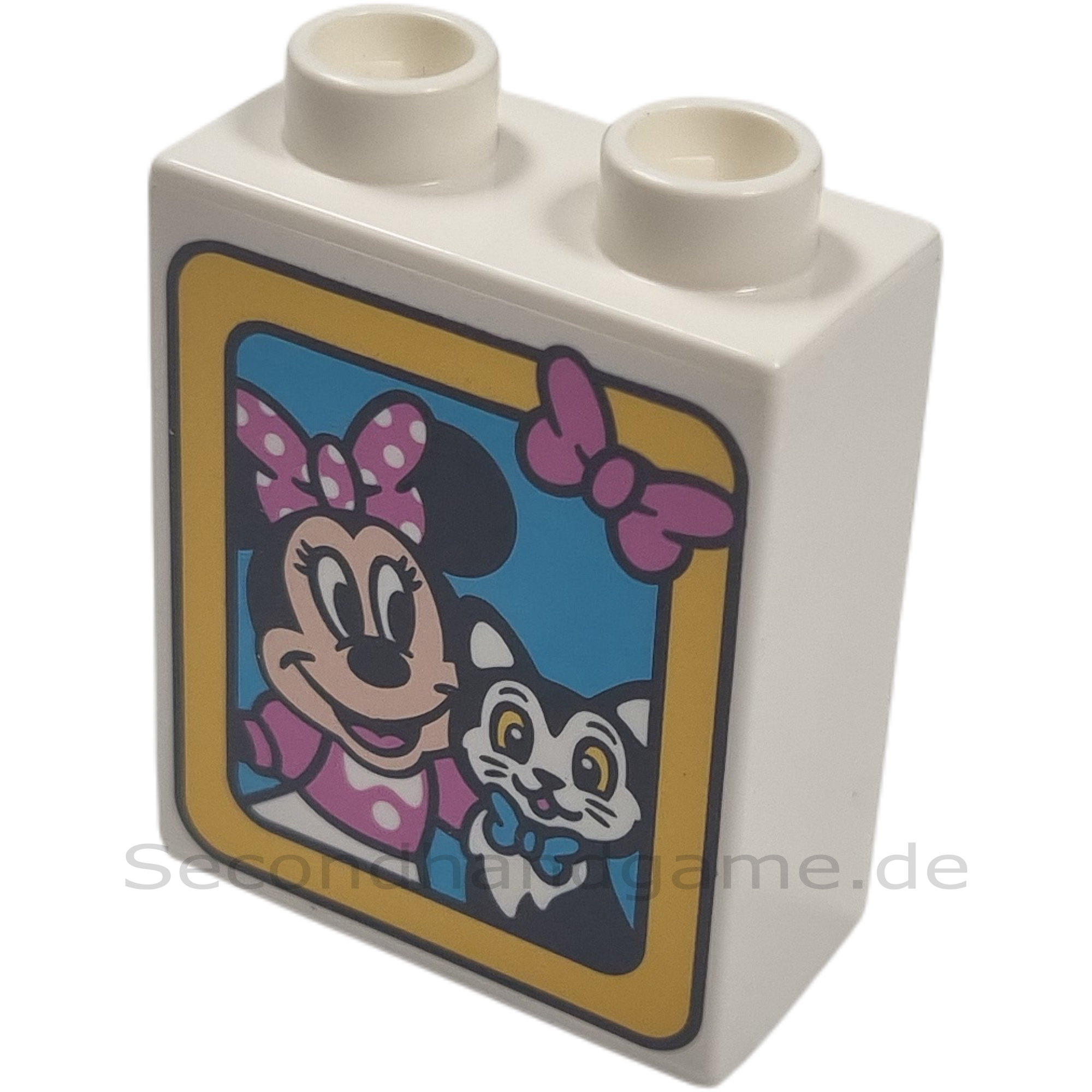 Lego Duplo Weiß 1x2 Stein Minnie Mouse und Katze