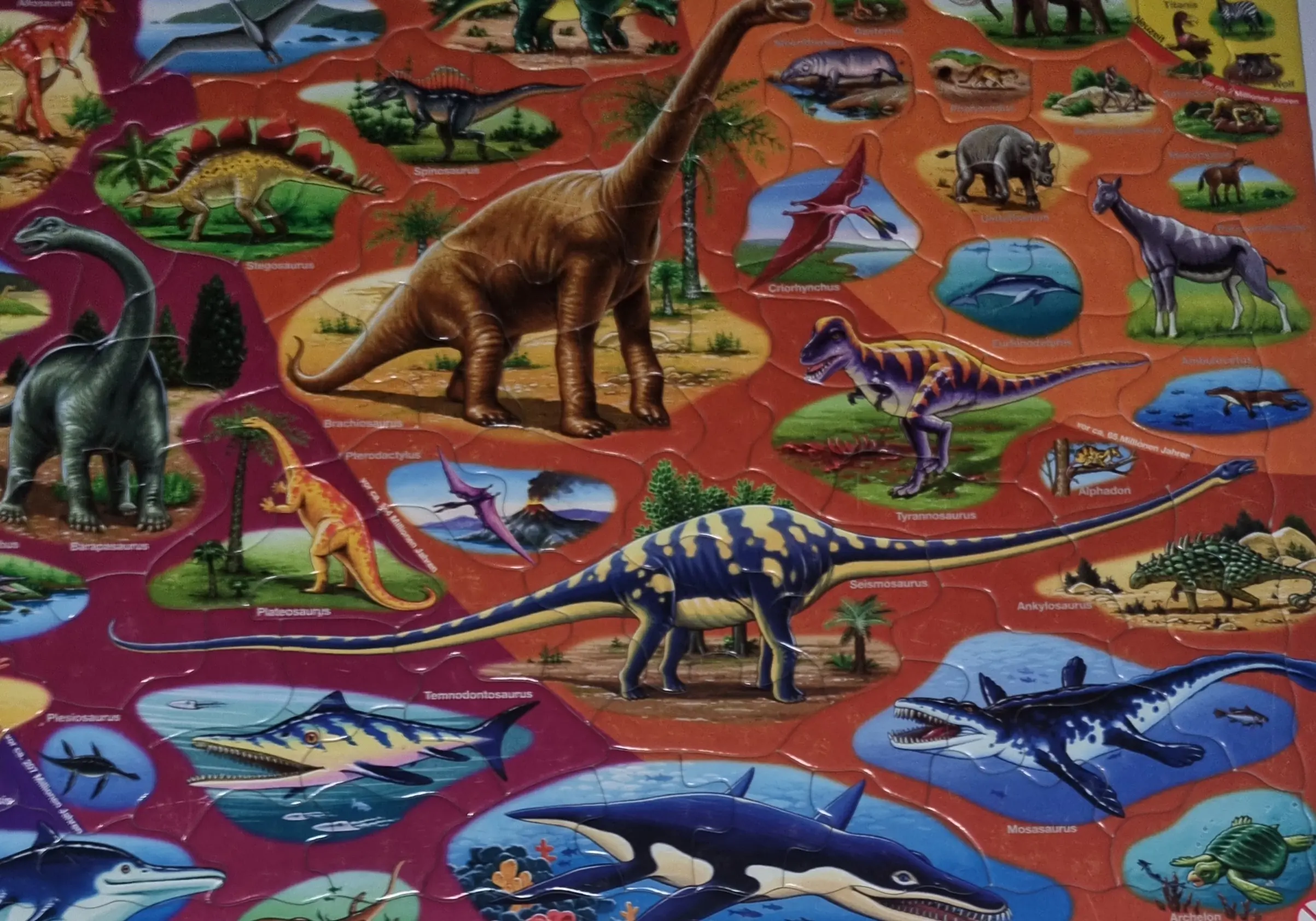 Larsen Puzzle Dinosaurier 85 Teile