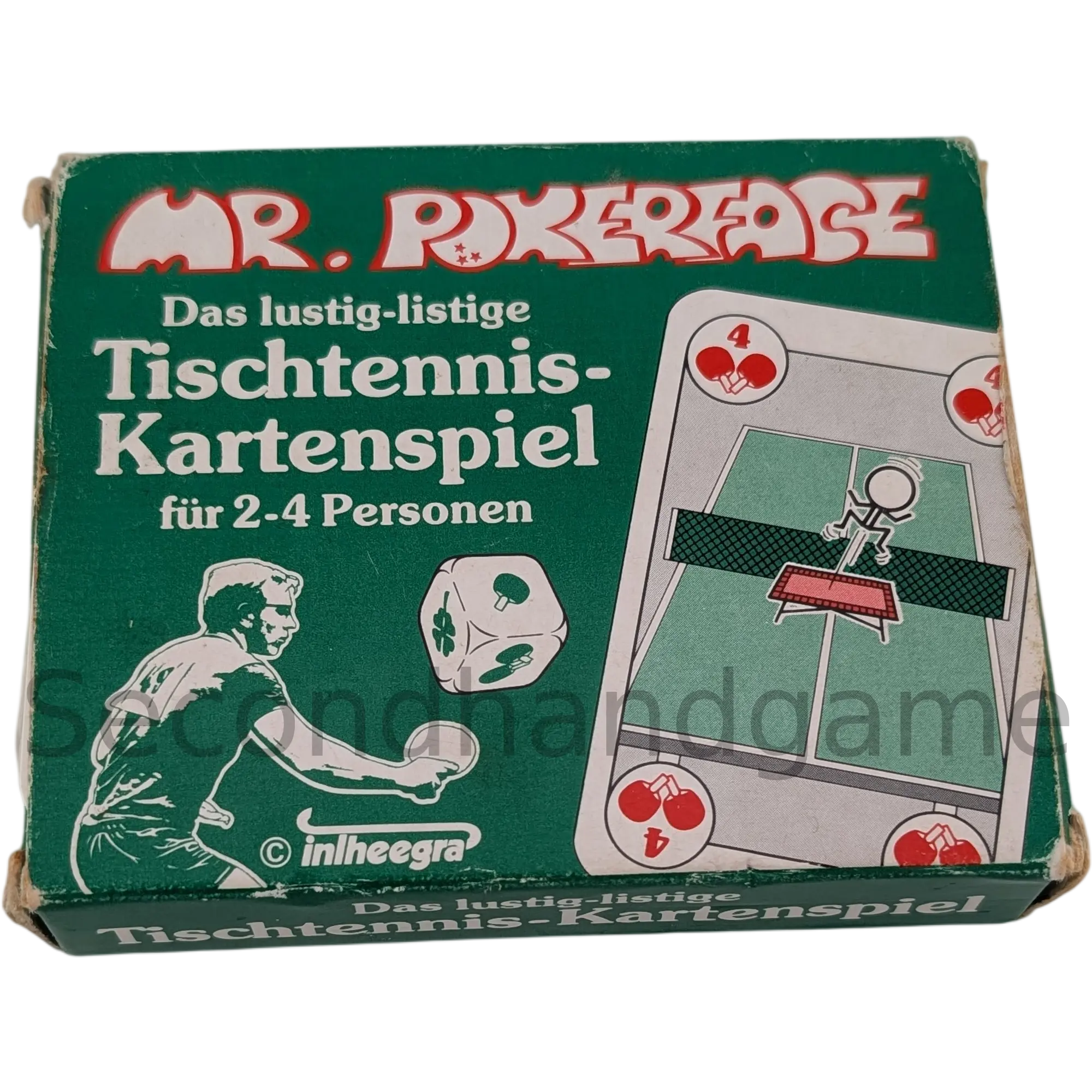 inlheegra Mr. Pokerface Das lustig-listige Tischtennis-Kartenspiel