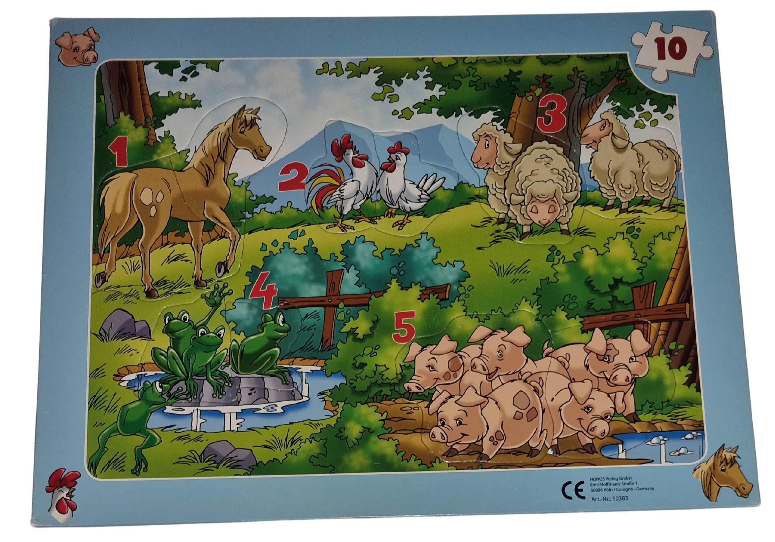 Honos Griffloch Puzzle 10 Teile Tiere