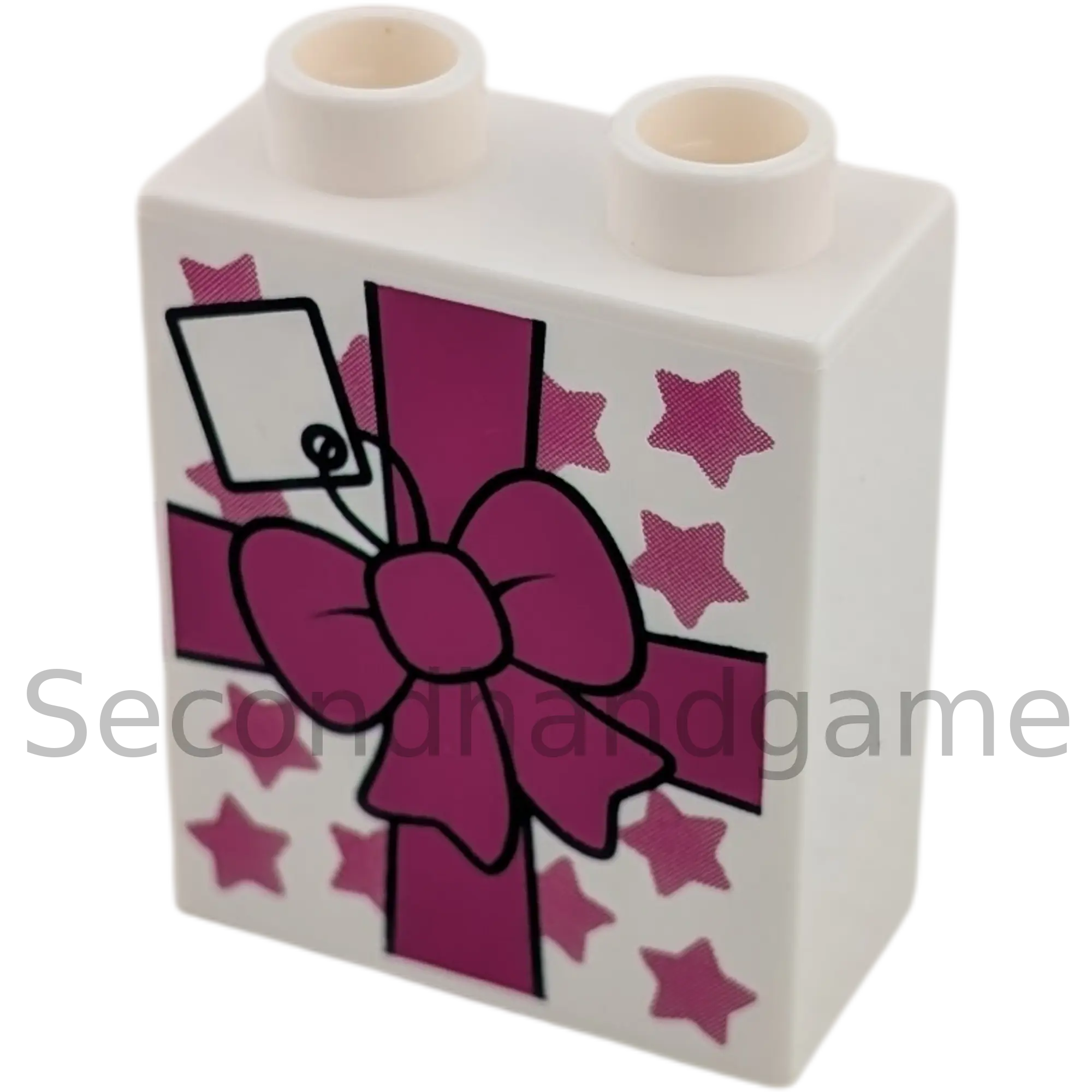 Lego Duplo Geschenk Weiß Pink 1x2 Stein