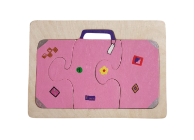 Holzpuzzle Koffer mit Inhalt!
