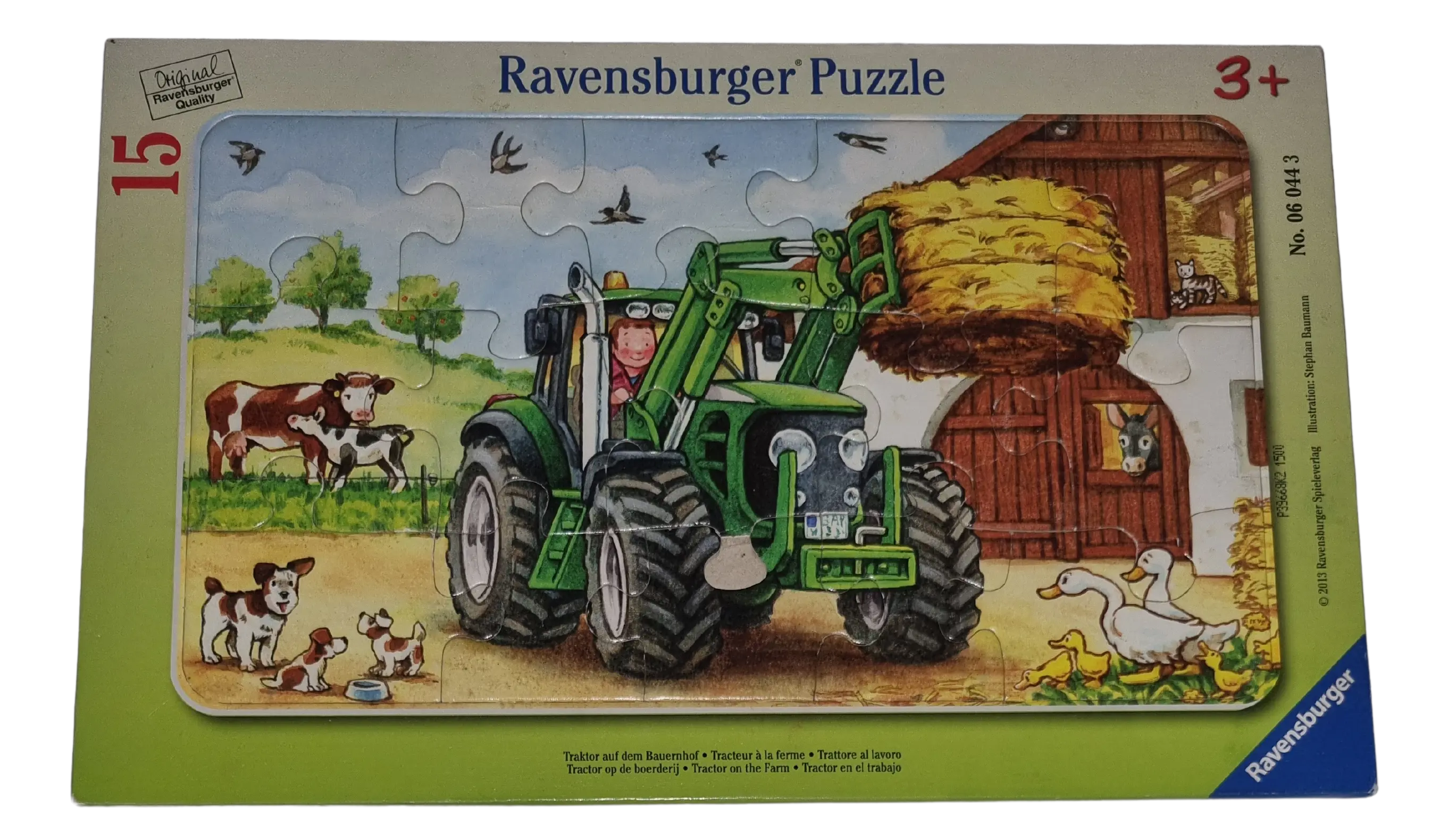 Ravensburger Rahmenpuzzle Puzzle 15 Teile Traktor auf dem Bauernhof 060443