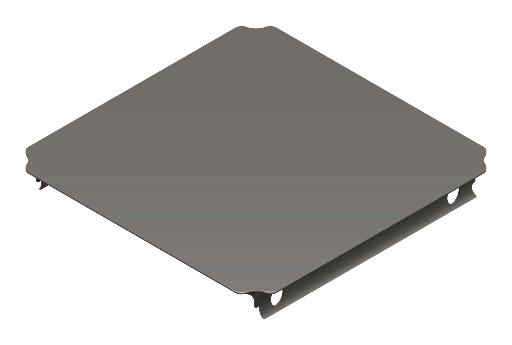 QUADRO Platte 8 × 8 cm Schwarz