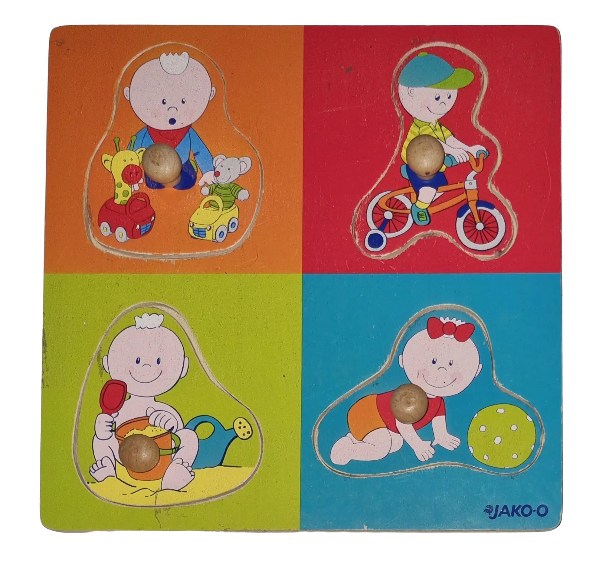 Jako-O Holzpuzzle mit Griff Kinder 4 Teile