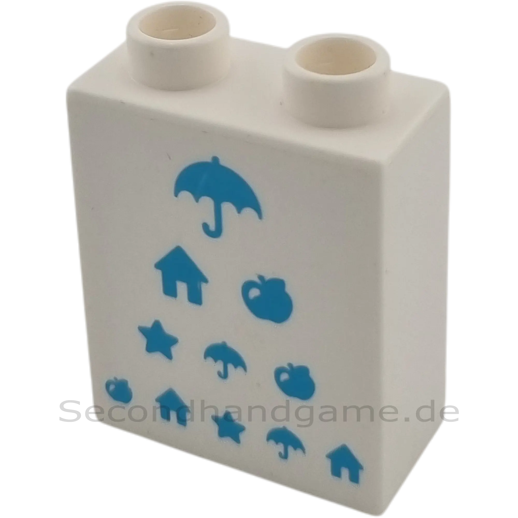 Lego Duplo 4066 Stein 1x2x2 Weiß Sehtest blaue Bilder