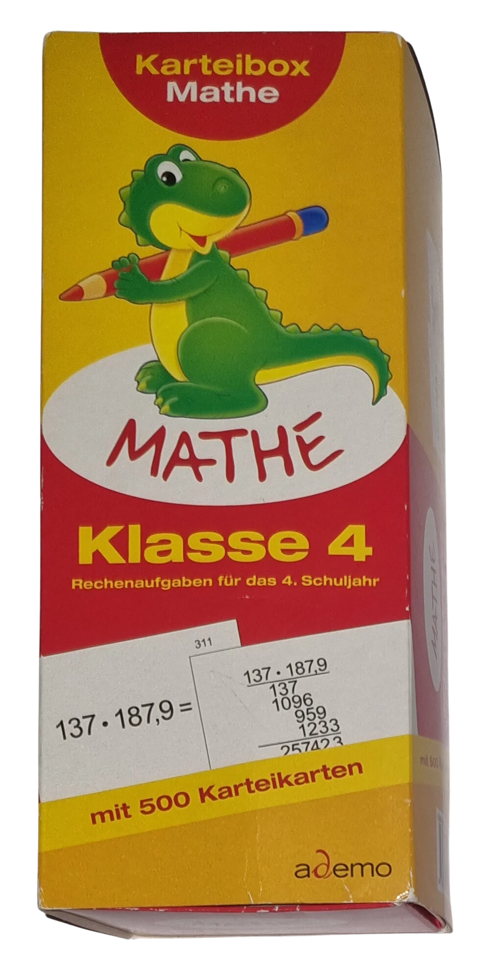 ademo Karteibox Mathe Klasse 4 mit 500 Karteikarten