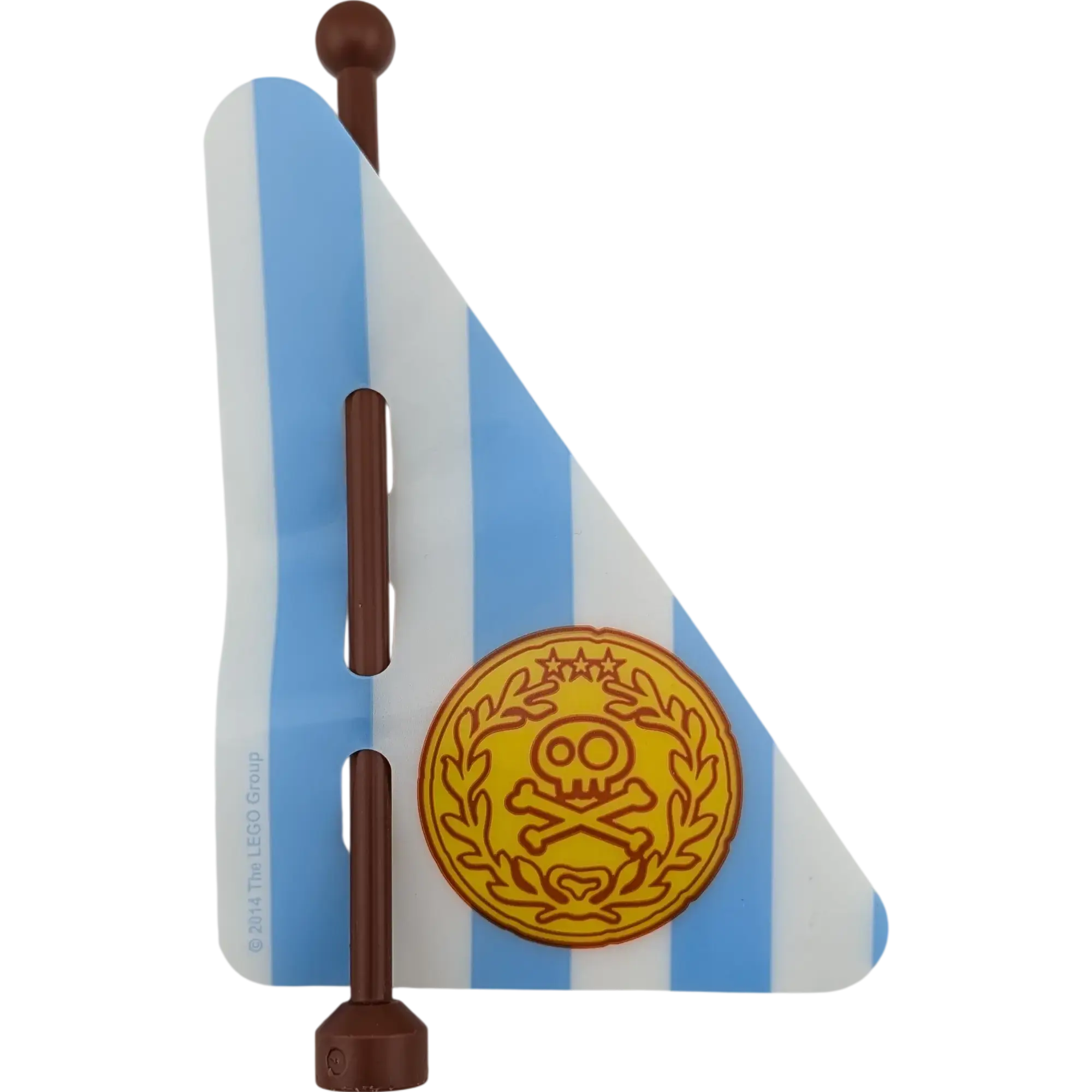 Lego Duplo 51708 Fahnenstange / Mast 1x9 – Rotbraun mit Piratenflagge