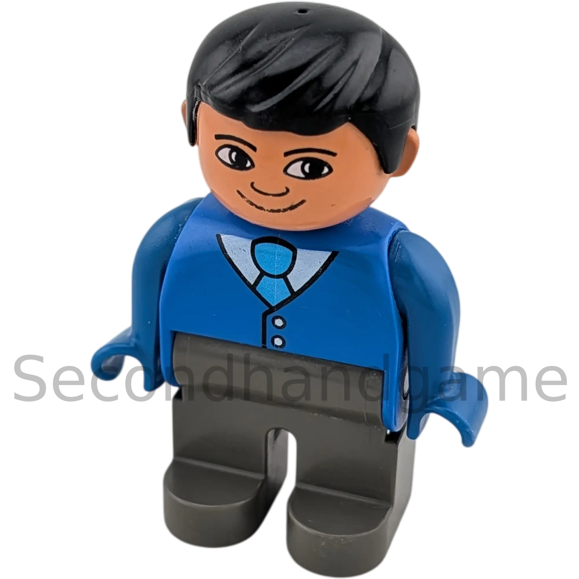 Lego Duplo Figur 4555 Mann mit Hemd weiß Krawatte, graue Hose Blaue Jacke