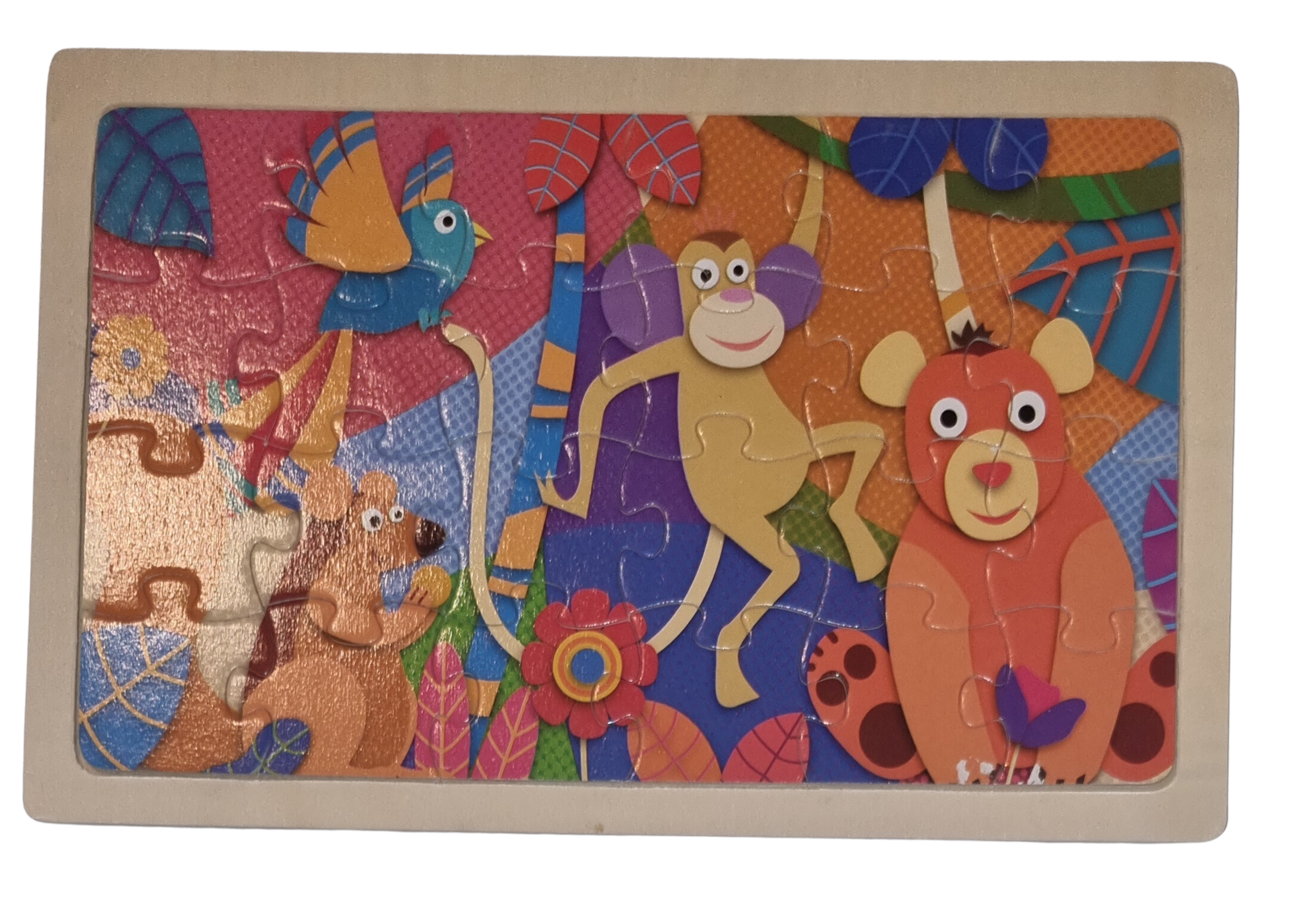 Holzpuzzle 24 Teile Dschungel