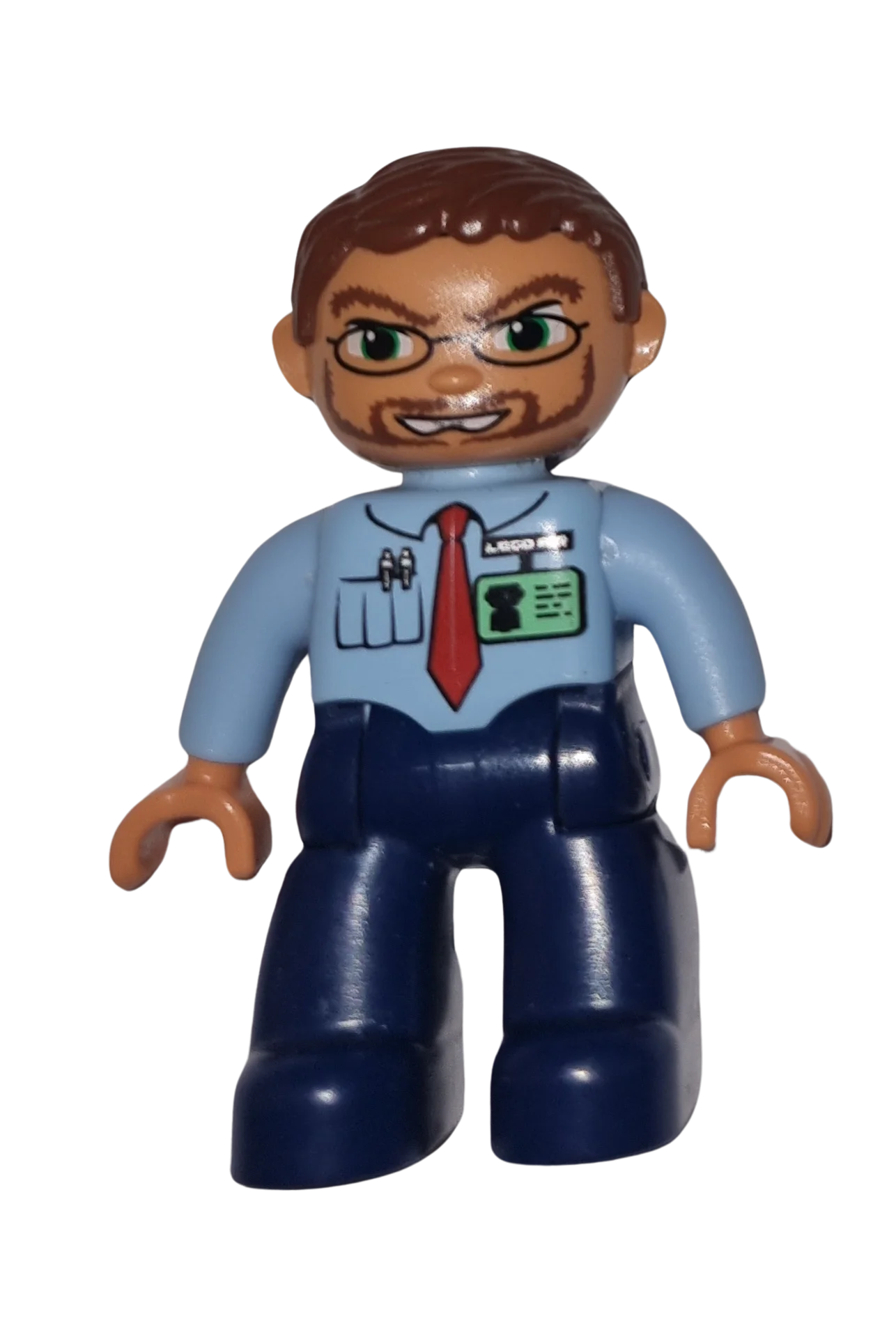 Lego Duplo Figur Mann 47394 Security Wachmann Hemd hellblau