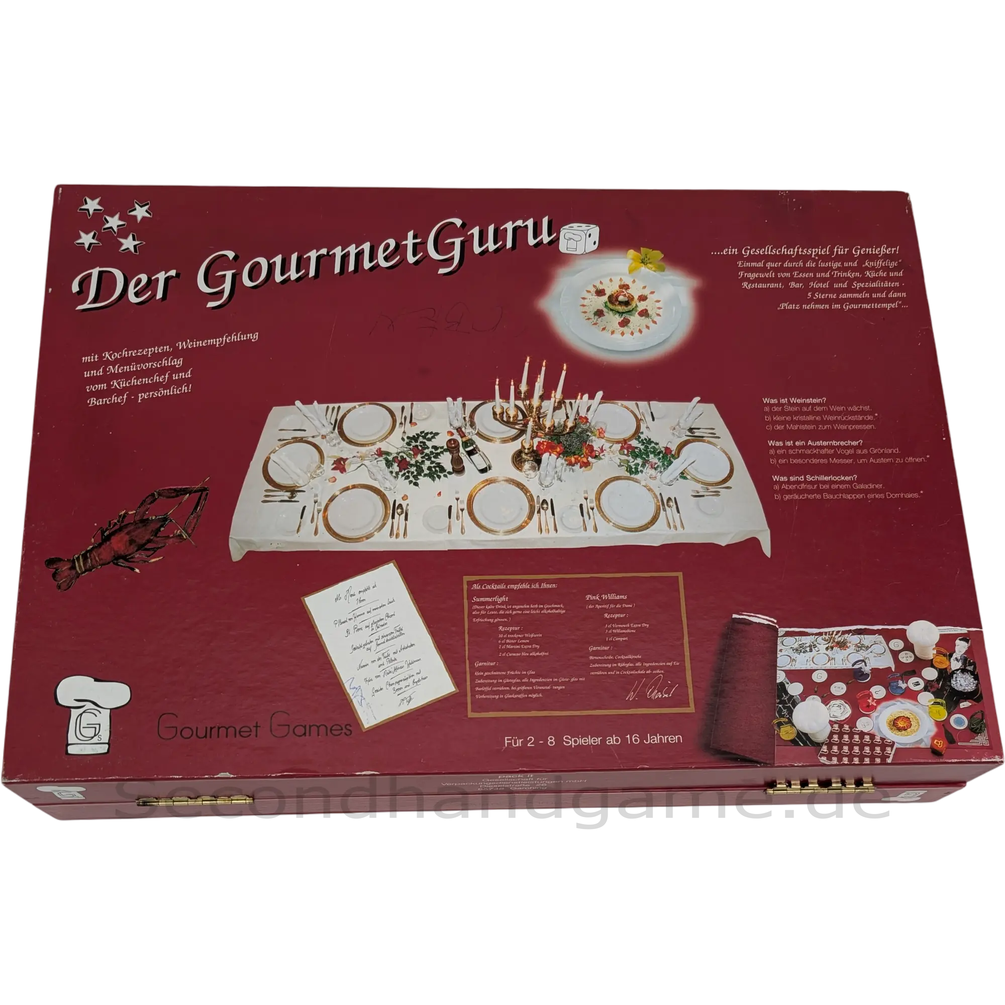 Gourmet Games Gesellschaftsspiel Der GourmetGuru, für 2-8 Spieler, ab 16 Jahren