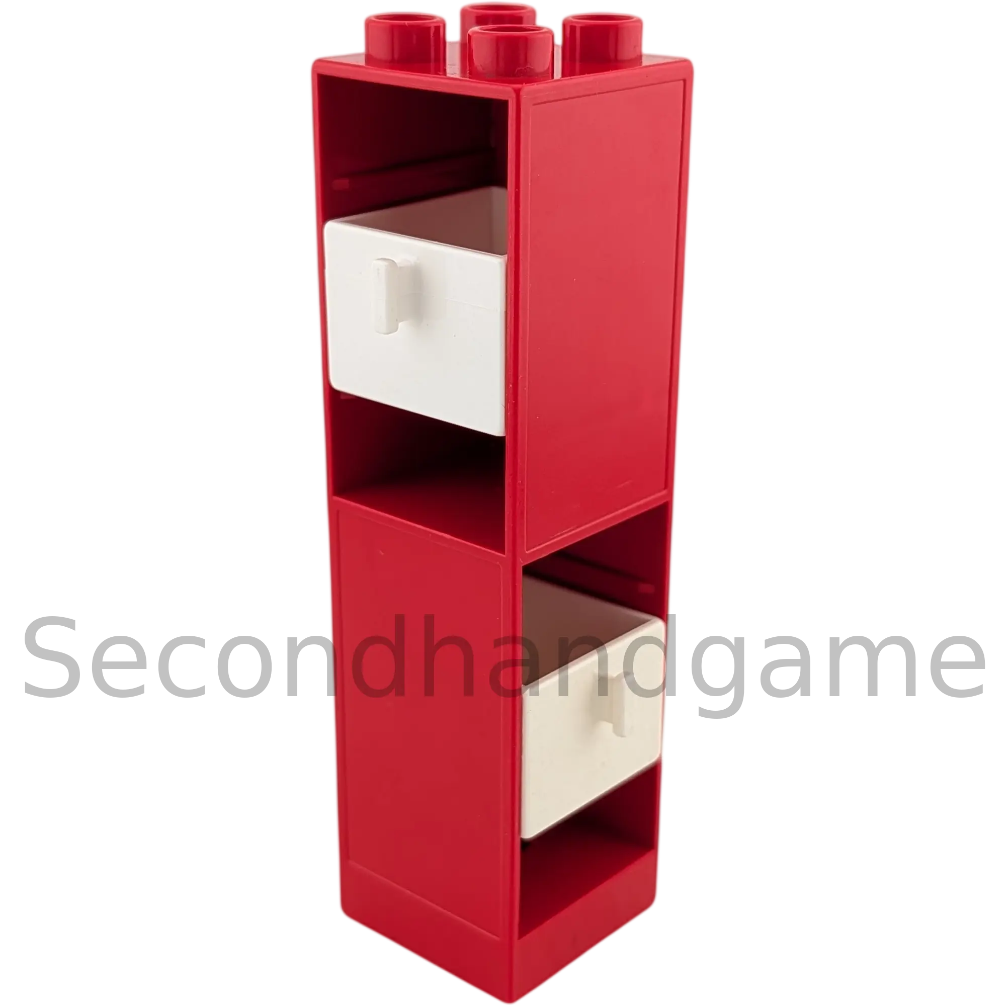Lego Duplo 6462 Hochregal Rot mit zwei Schubladen