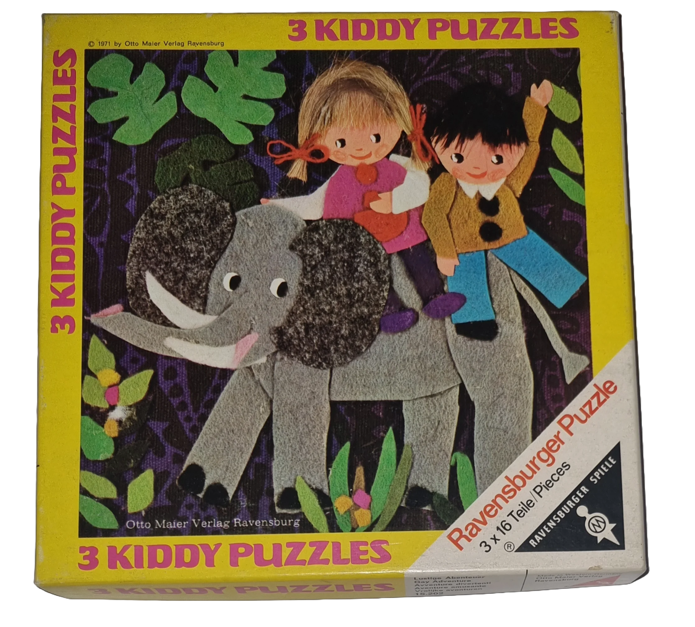 Ravensburger 3 Kiddy Puzzles Lustige Abenteuer 3x16 Teile 15.502