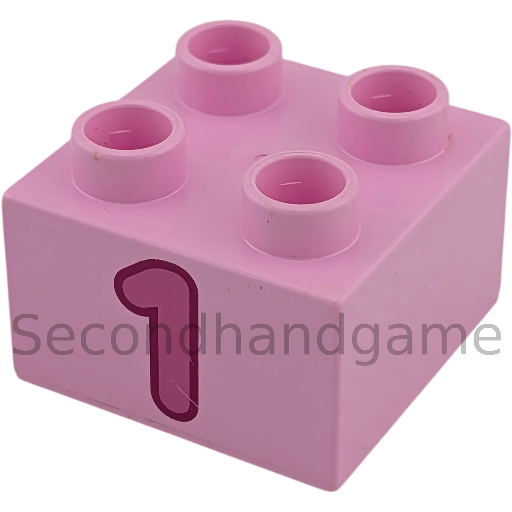 Lego Duplo 2x2 Stein Rosa Zahl Eins Pink