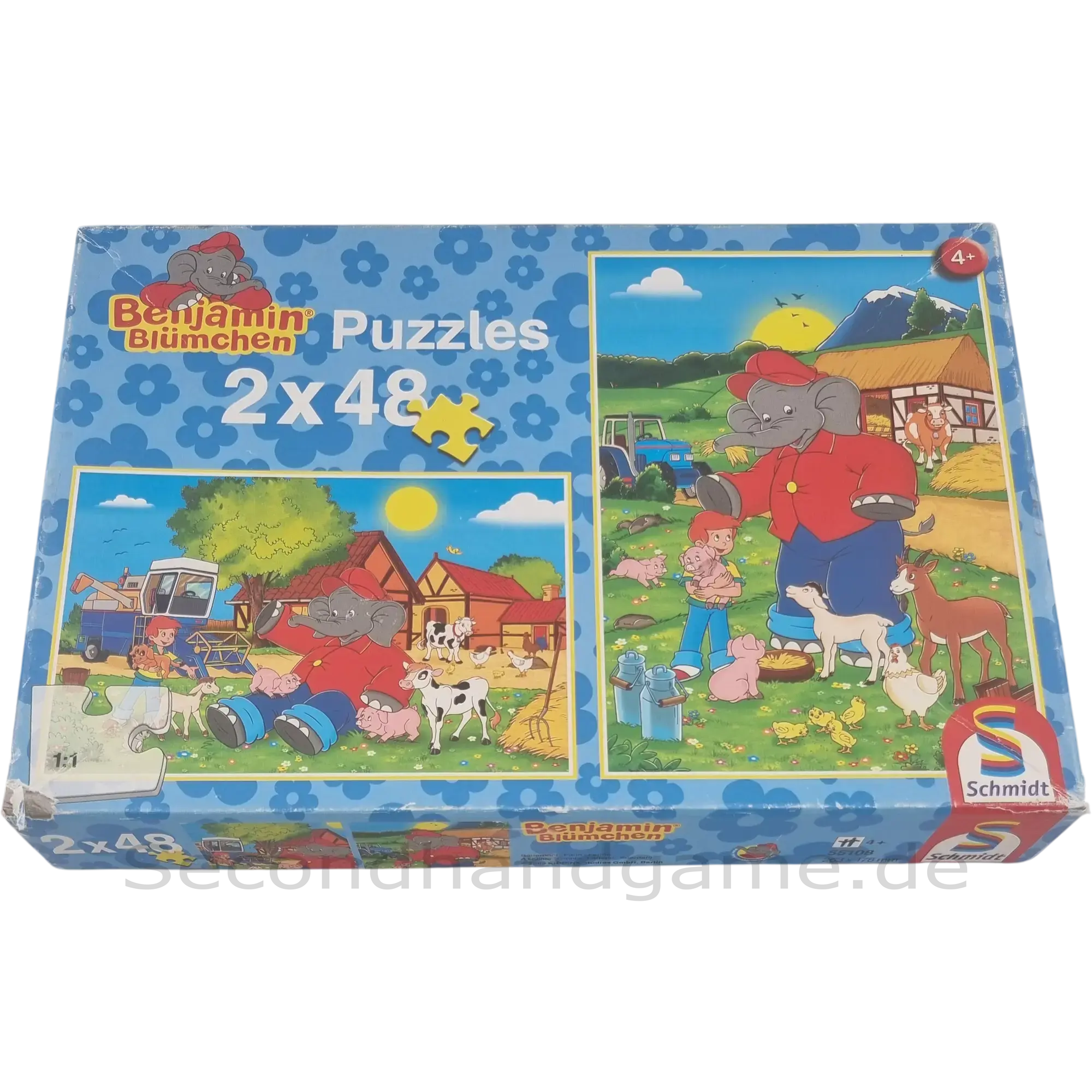 Schmidt Benjamin Blümchen Puzzles 2x48 Teile 55108
