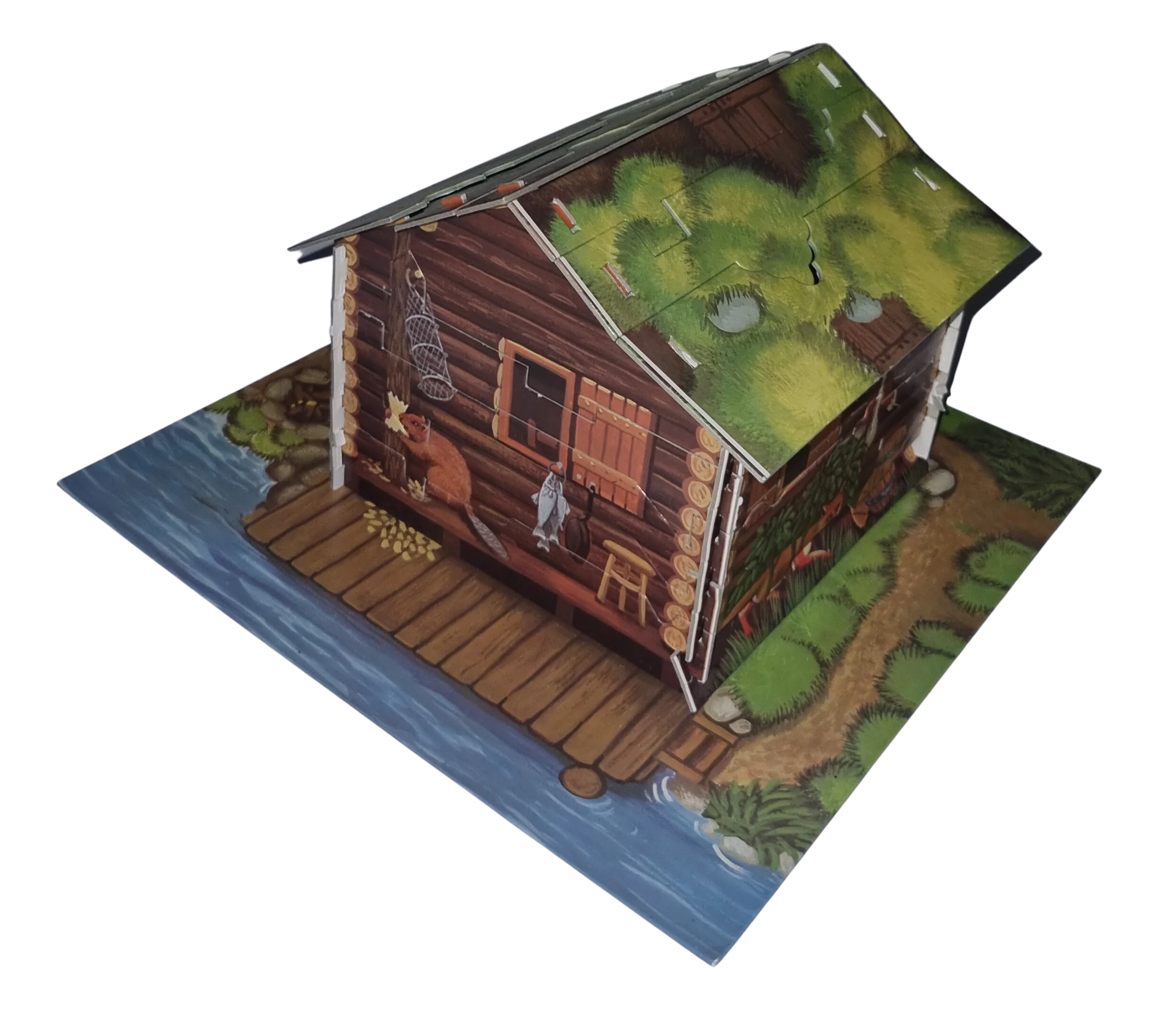 Pelikan Puzzle-Haus 3D Blockhütte 76B948
