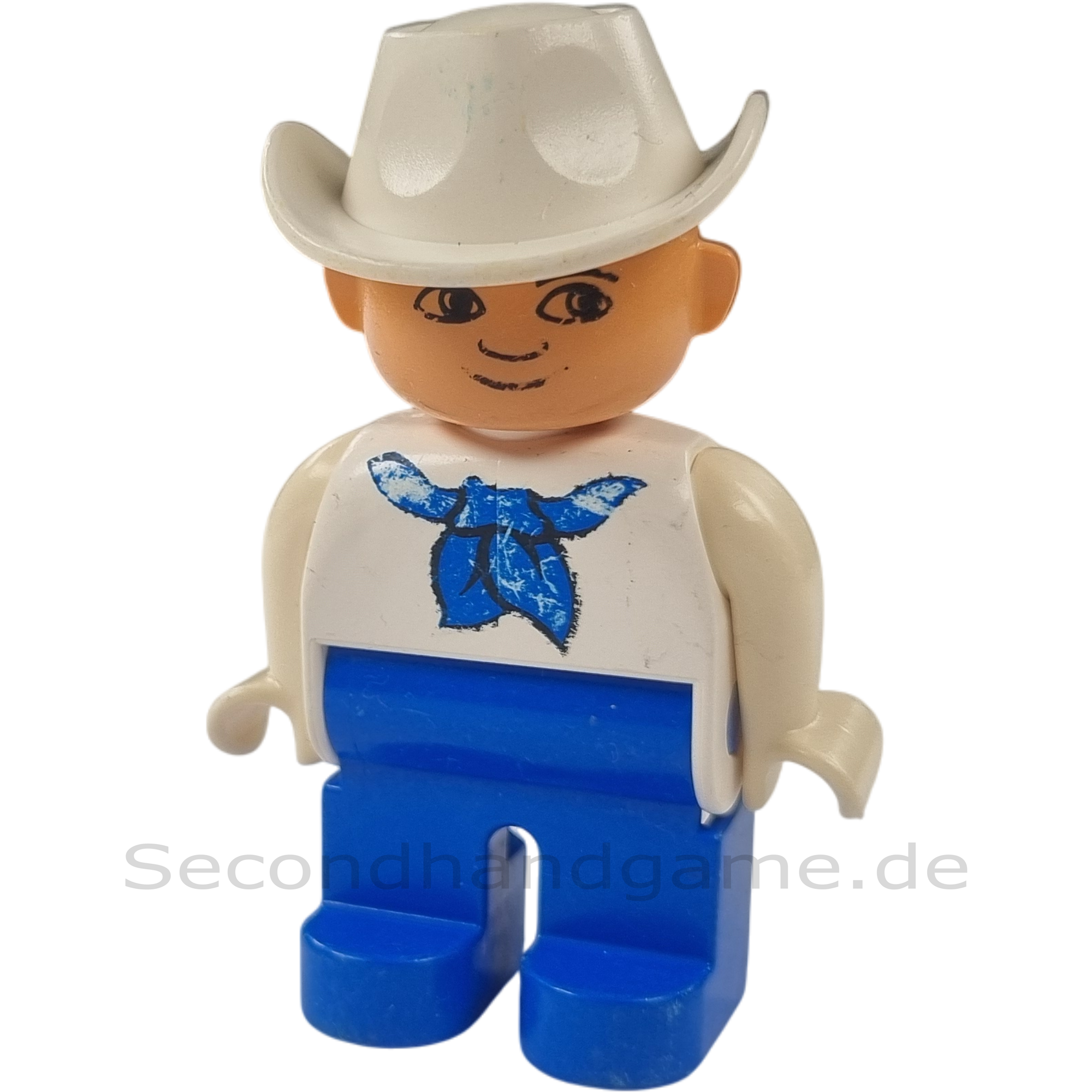 Lego Duplo Figur Mann 47394 Cowboy blaue Hose blaues Tuch