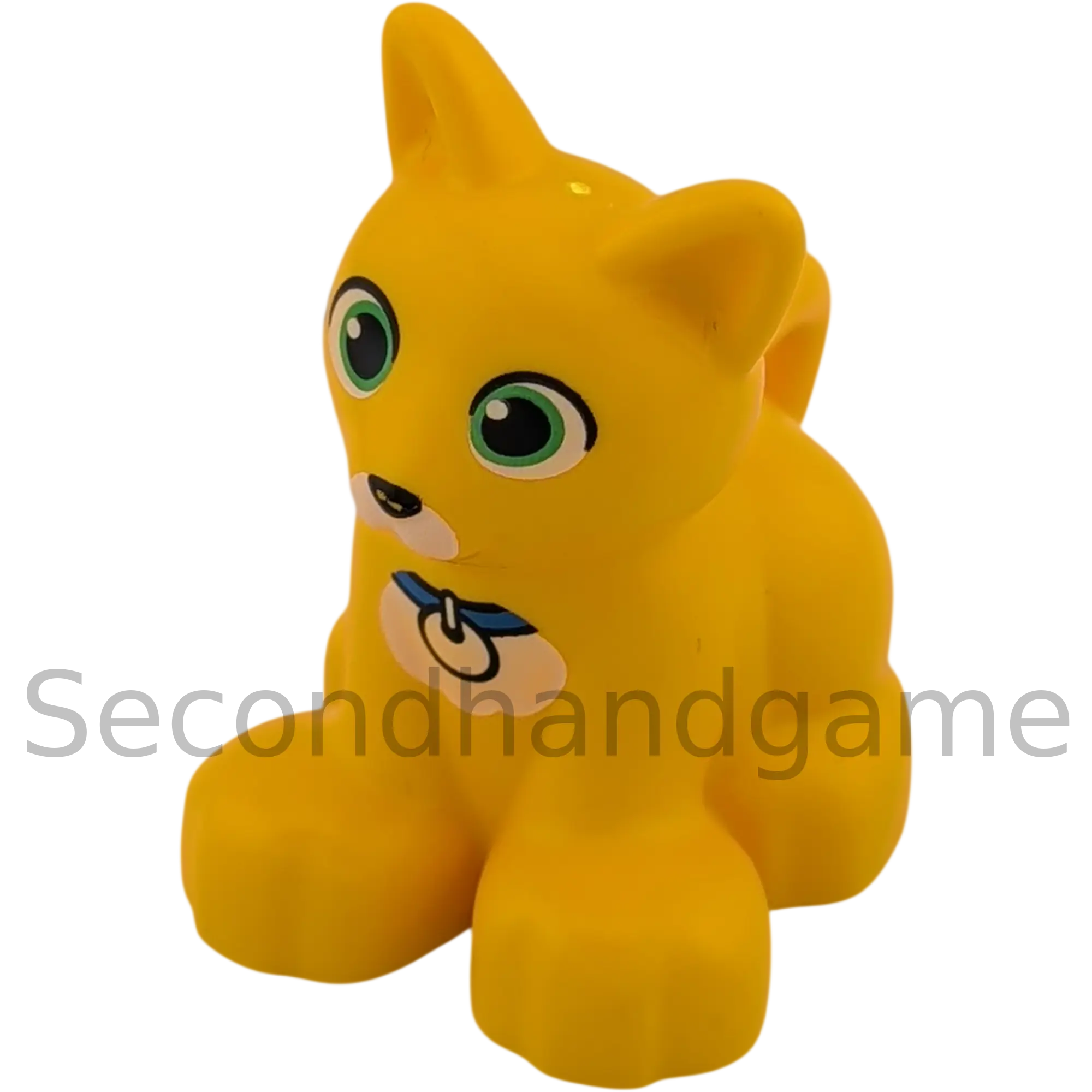 Lego Duplo Katze gelb mit Halsband und Marke