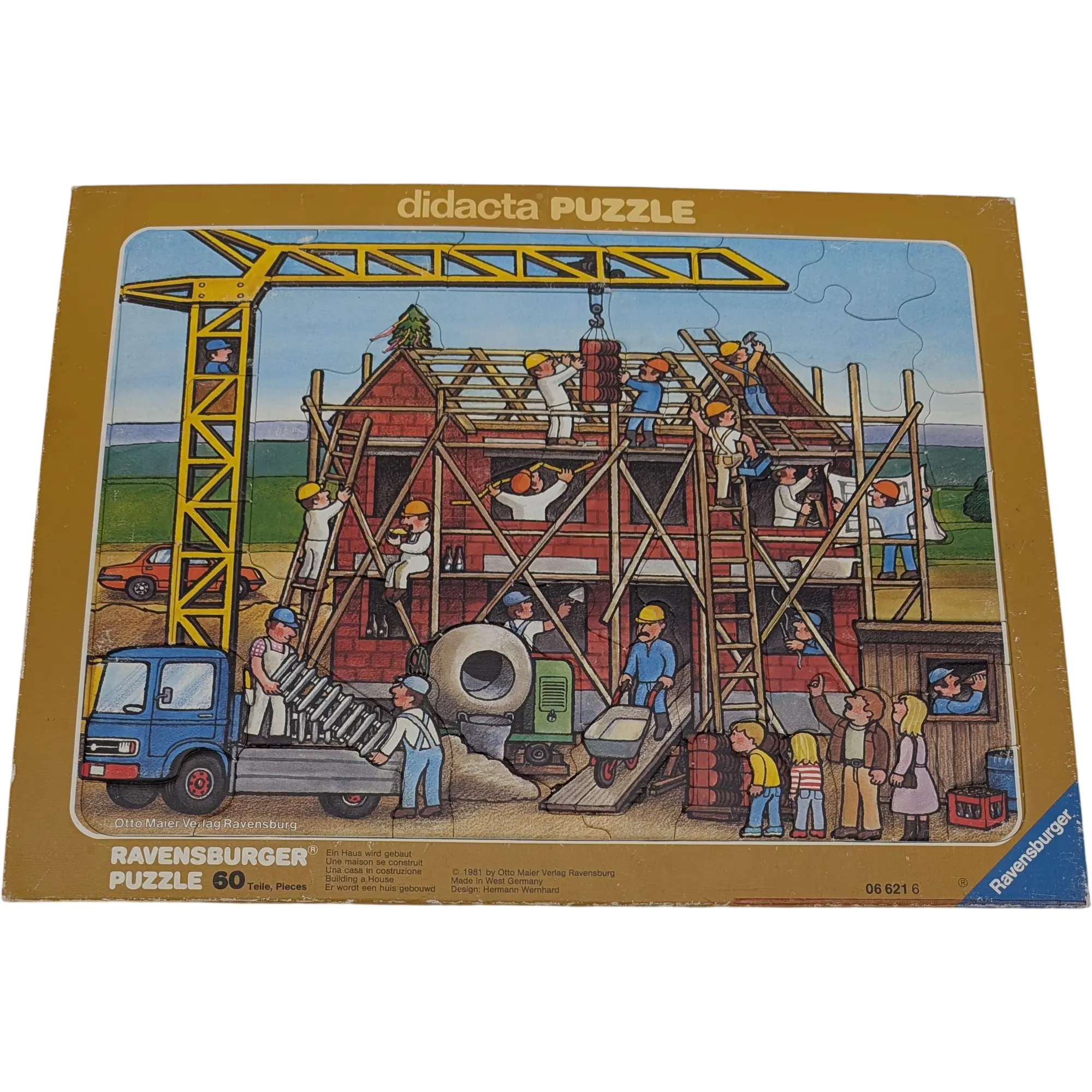 Ravensburger Rahmenpuzzle Didacta 60 Teile Ein Haus wird gebaut 066216