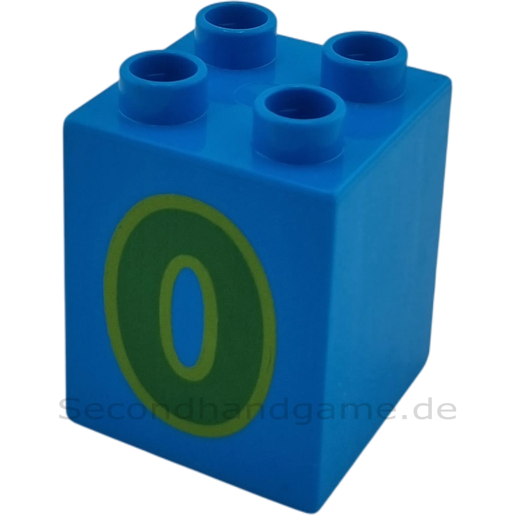 Lego Duplo 2x2x2 Stein Azur Zahl Null Grün