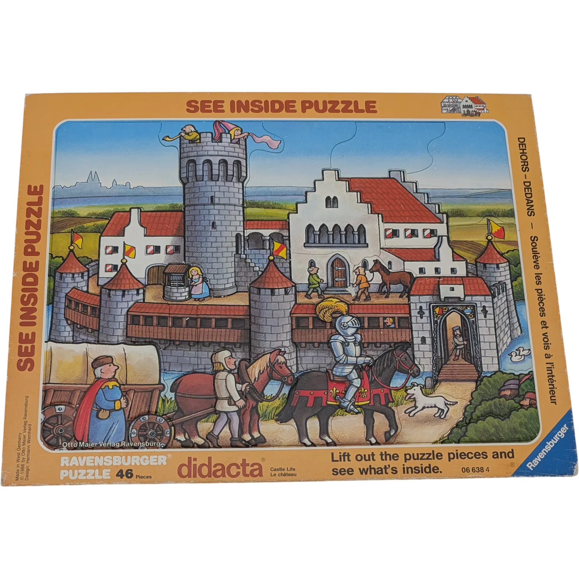 Ravensburger Rahmenpuzzle Didacta 46 Teile See inside Castle Life 066384