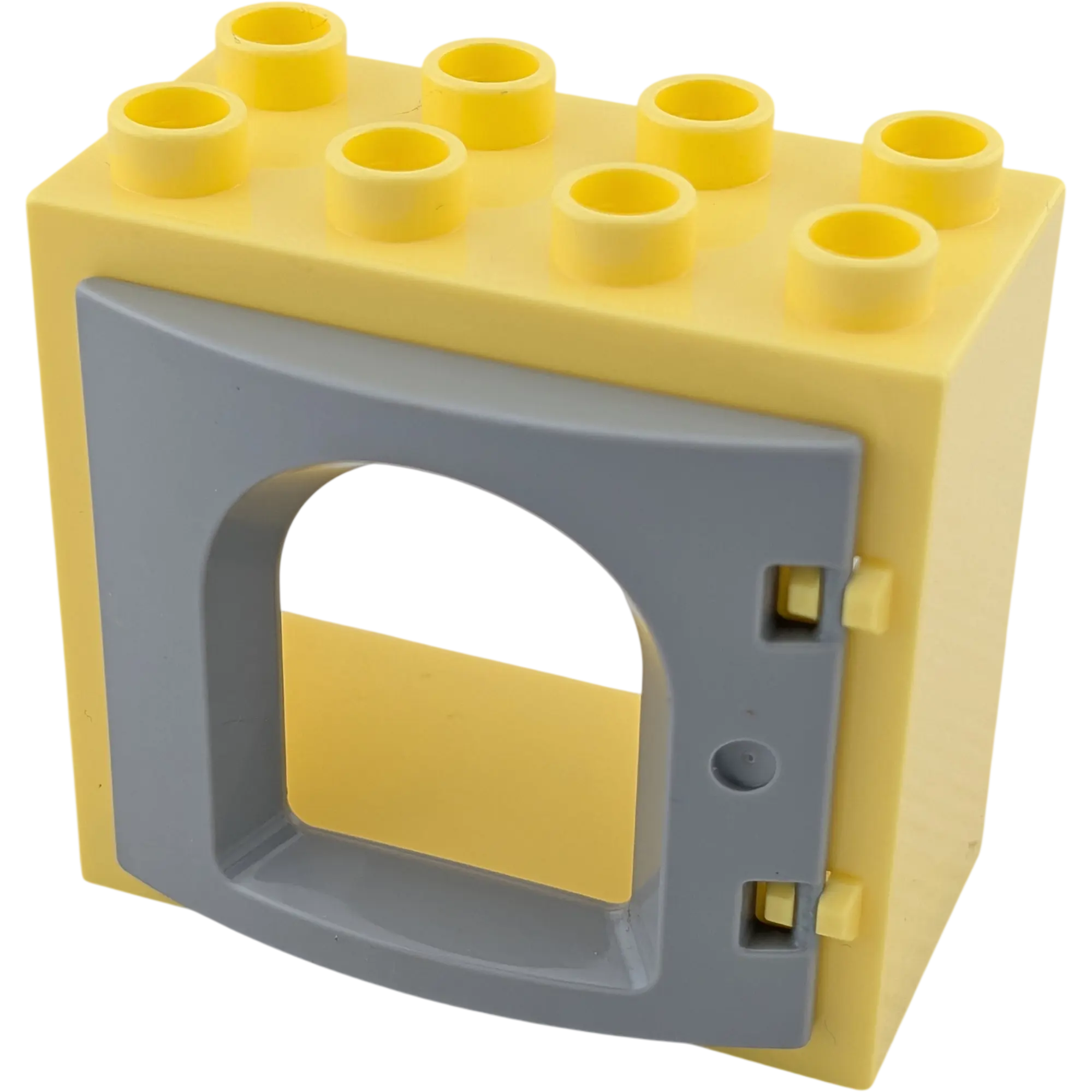 Lego Duplo 61649 Fenster Hellgelb mit hellgrauem Rundfenster
