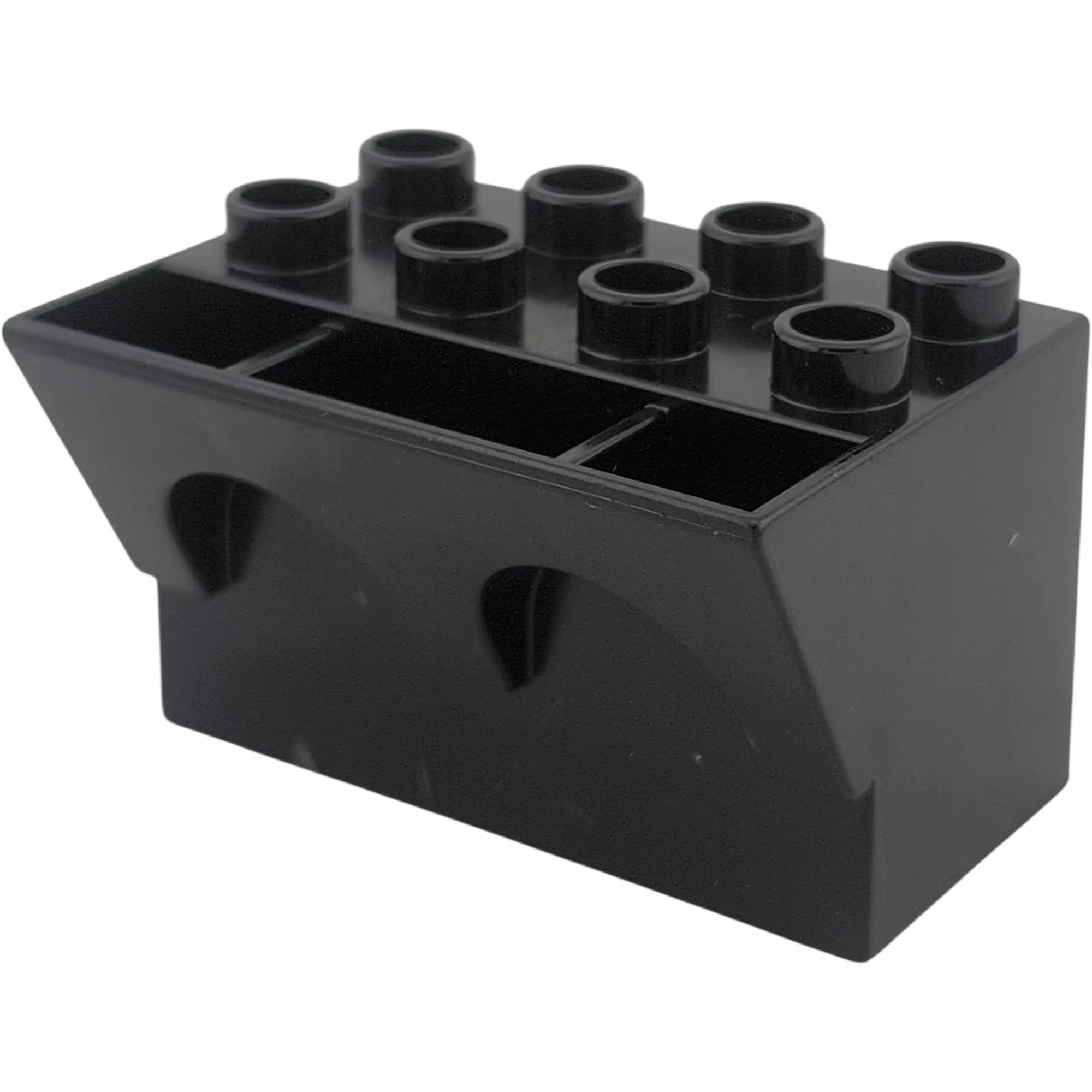 Lego Duplo Zinne / Mauerkrone 3x4x2 – Schwarz (Teile-Nr. 51732)