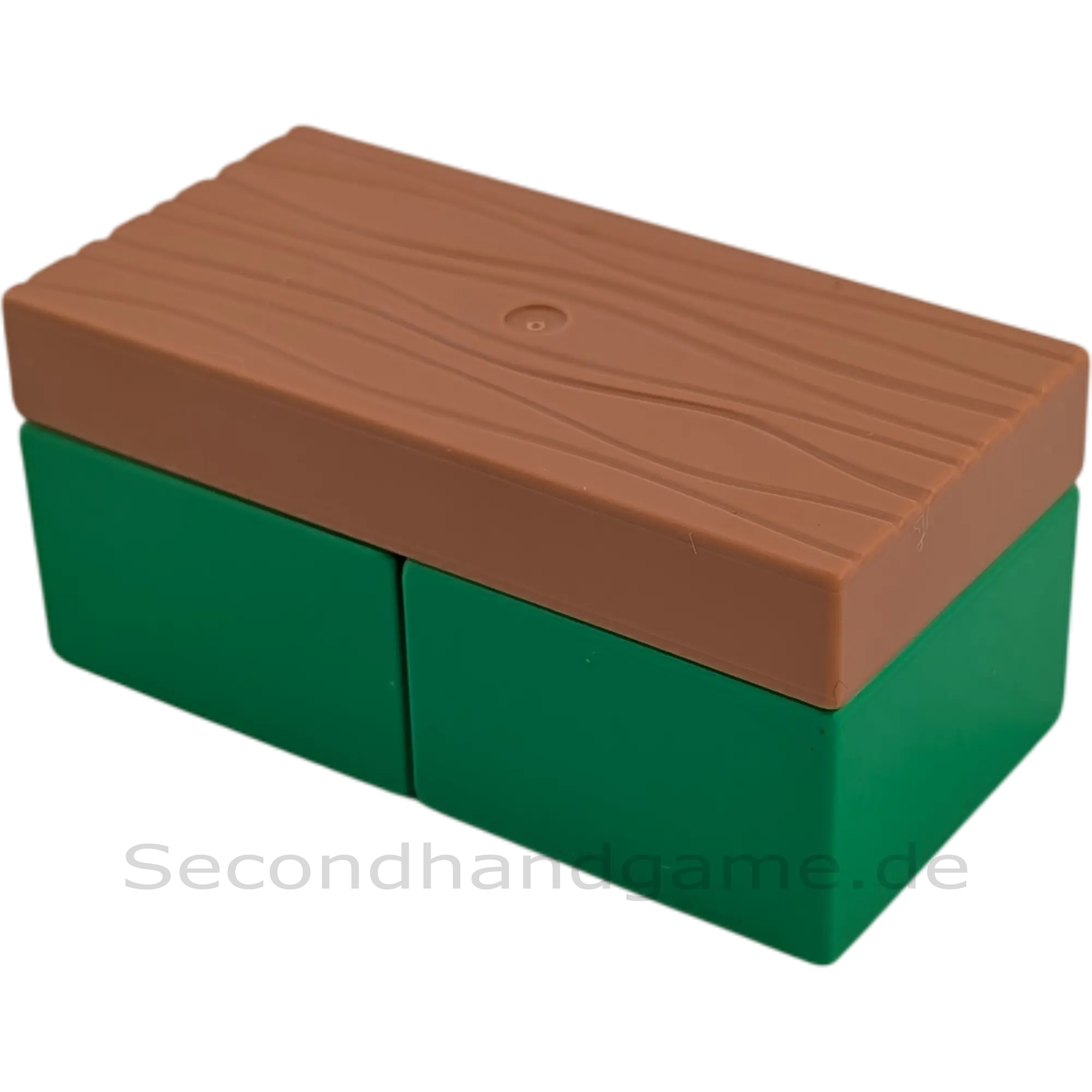 Lego Duplo Sofa Couch Wohnlandschaft Holzbrettlook Dunkel Grün Bank