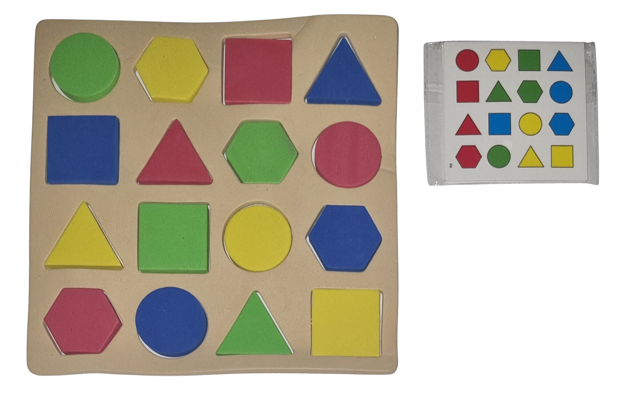 Puzzle 16 Teile Farben und Formen Weich Stoff Biegsam