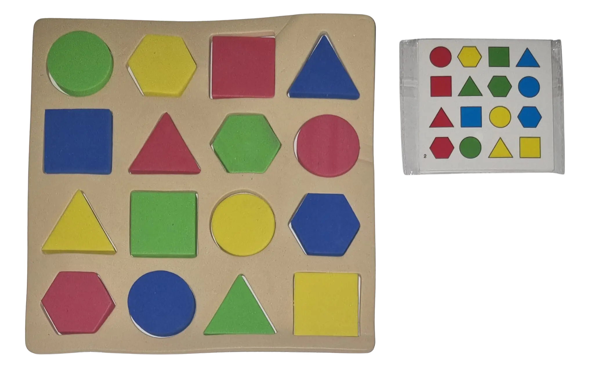 Puzzle 16 Teile Farben und Formen Weich Stoff Biegsam